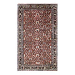 Early 21st Century Persian Mahal Wool Area Rug with Floral Design, 11'9" x 19'6"