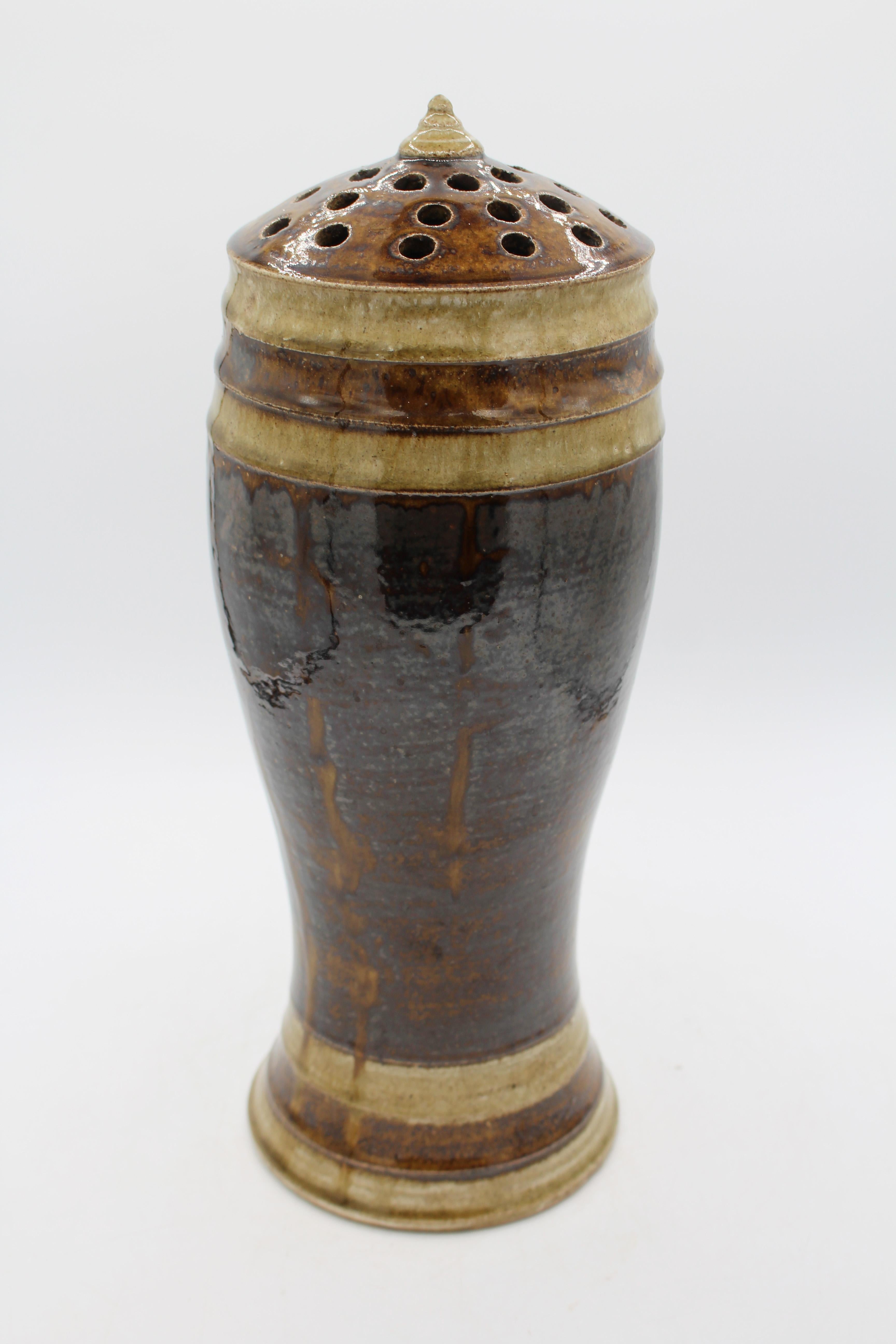 Early 21st Century Pottery Flower Stem Vase by Daniel Johnston, Seagrove, NC For Sale 1