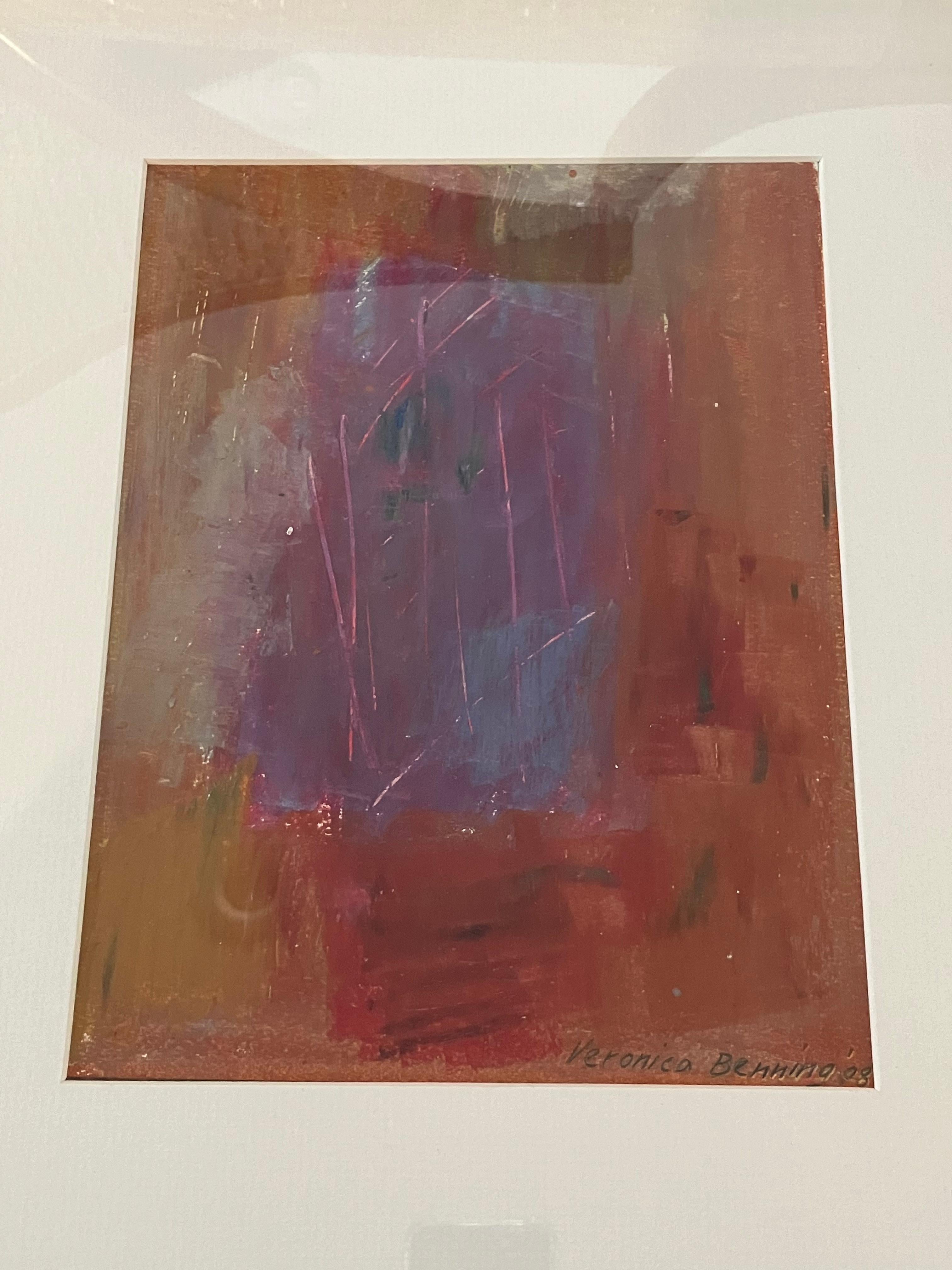 Early 21st Century Purple Alstro Bouquet II Pastel Abstract by Veronica Benning In Good Condition For Sale In Winnetka, IL