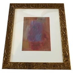 Bouquet di Alstro viola del 21° secolo II Pastello astratto di Veronica Benning