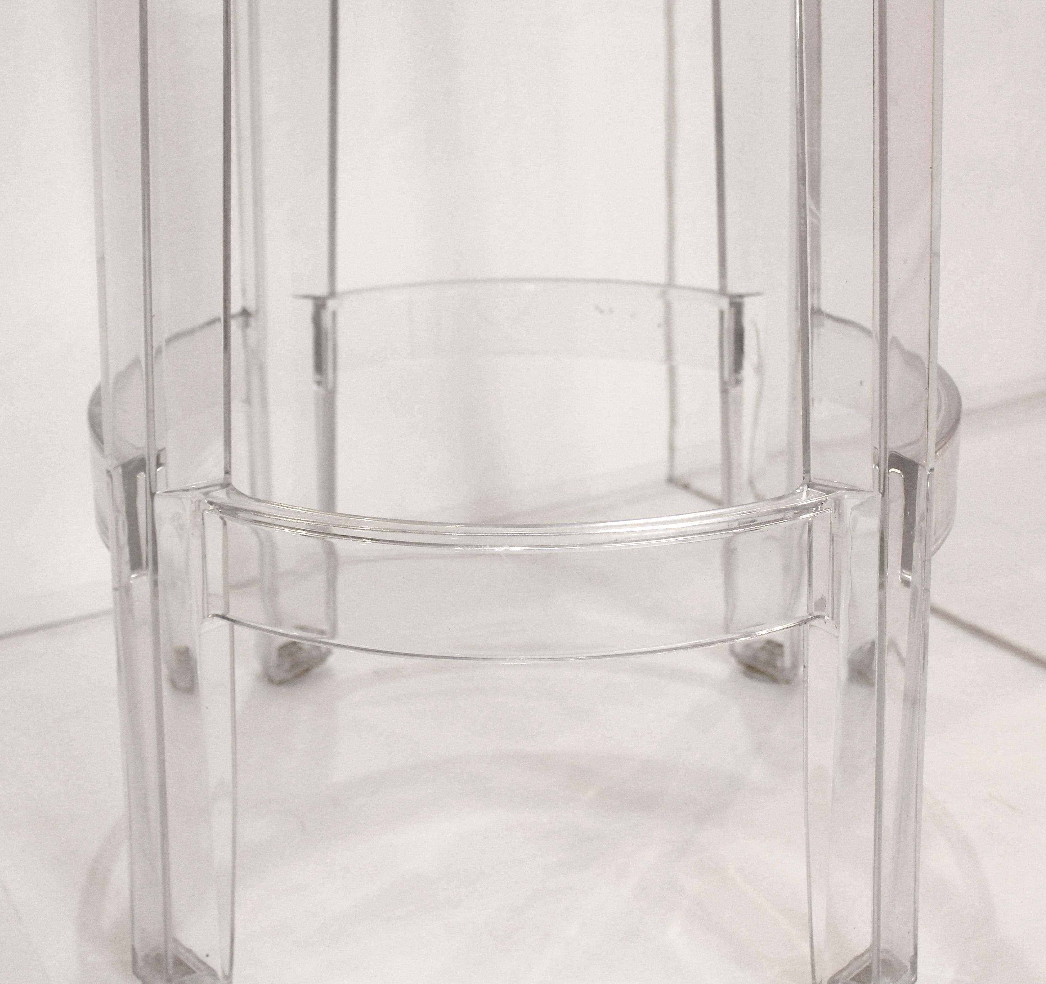 Juego de 4 taburetes de bar Charles Ghost de Philippe Starck, principios del siglo XXI en Bueno estado para la venta en Chapel Hill, NC