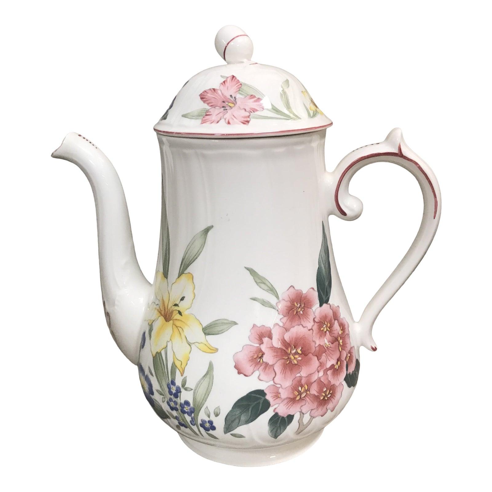 Caffettiera Villeroy & Boch Flora Bella dell'inizio del XXI secolo In condizioni buone in vendita a Birmingham, AL