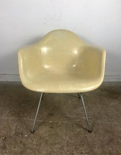 Early 2nd Generation X Base Translucent Arm Shell Lounge Chair by Charles Eames