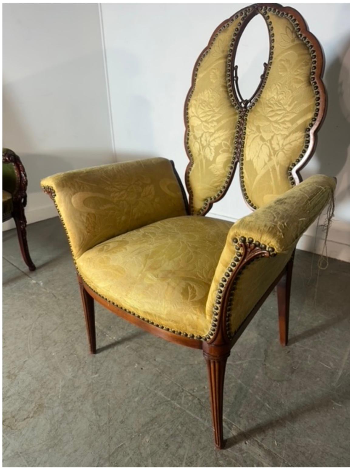 Frühe Bergere / Kaminstühle des 2. Jahrhunderts von Grosfeld House im Angebot 6