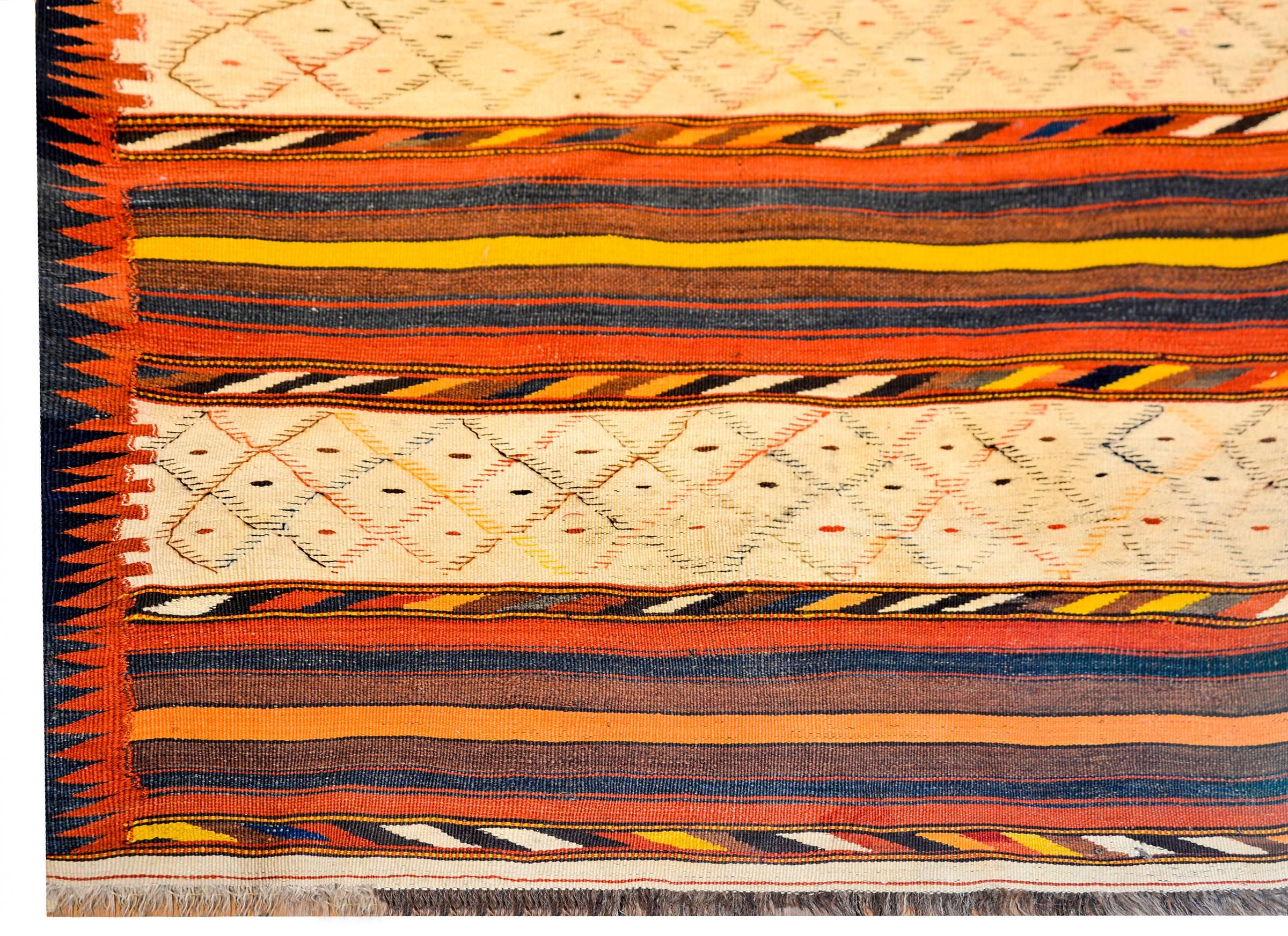 Persian Early 20th Century Zarand Kilim Runner For Sale