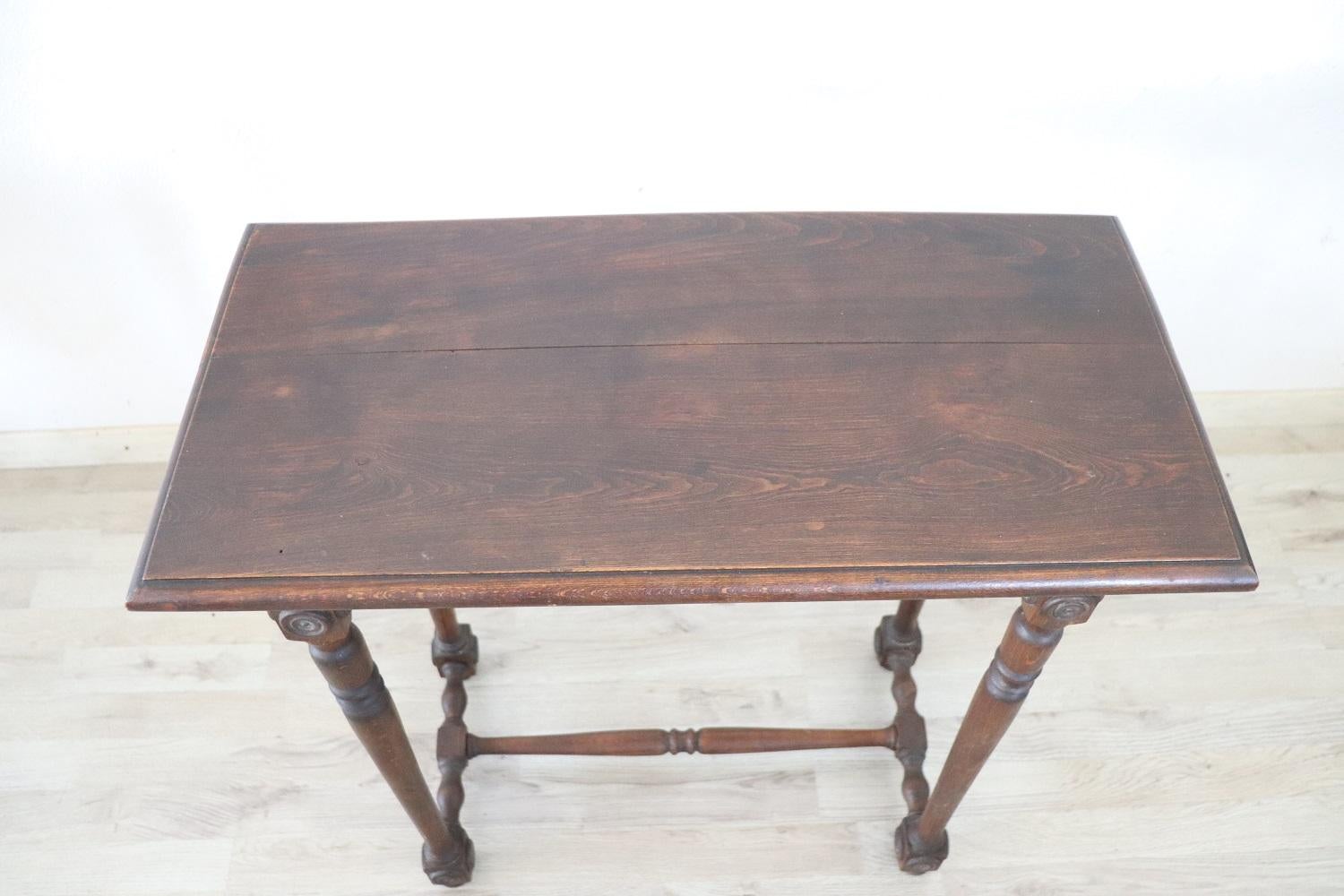 French Early 20th Century Beech Wood Side Table For Sale