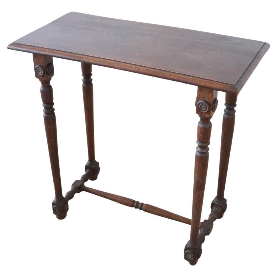 Early 20th Century Beech Wood Side Table For Sale