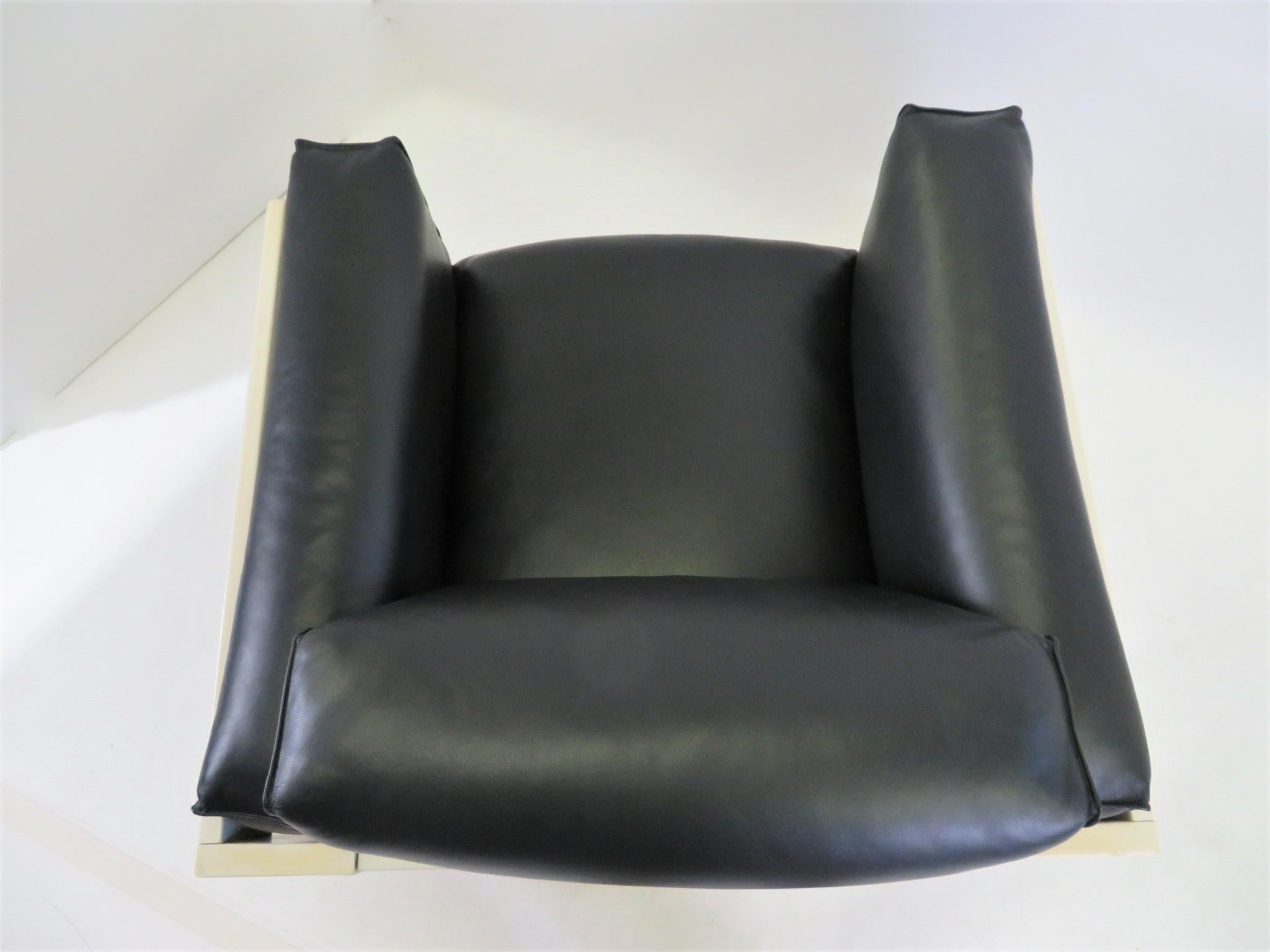 Leather Early 70s Bastiano Lounge Chair by Afra and Tobia Scarpa for Knoll
