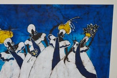 Batik aus Baumwolle der frühen 70er-Jahre mit berühmten Frauen