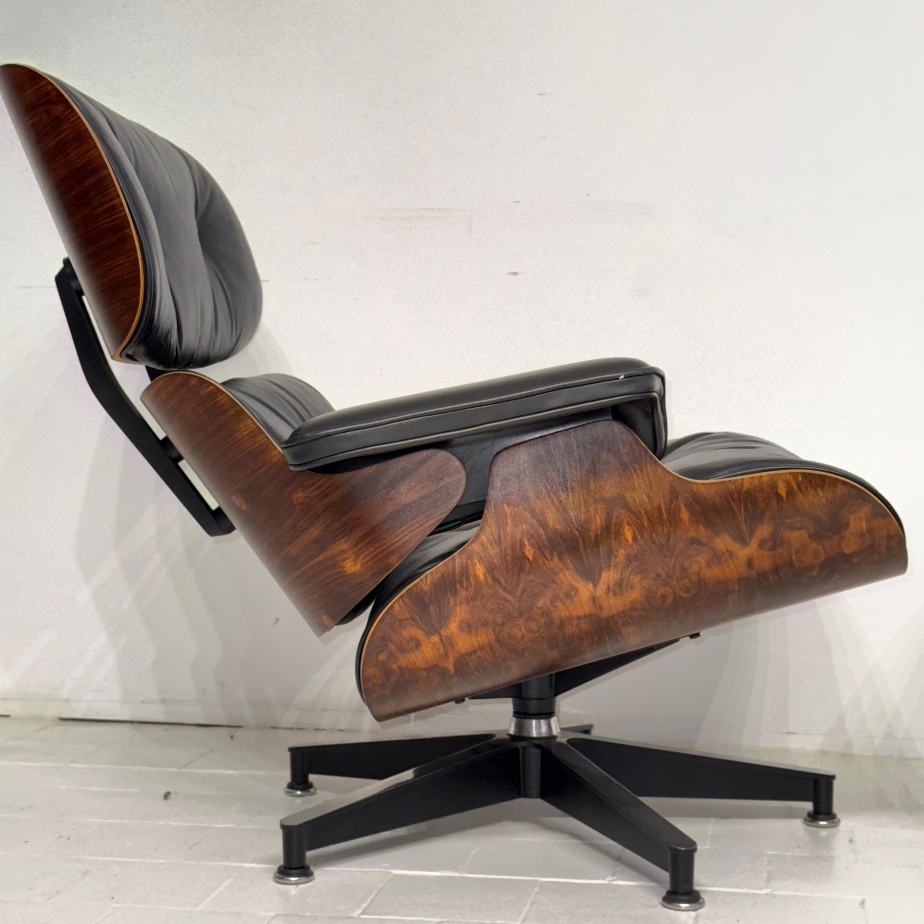 Herman Miller mid 70's Brazilian rosewood Eames lounge chair  670 671  in LONDON For Sale 1