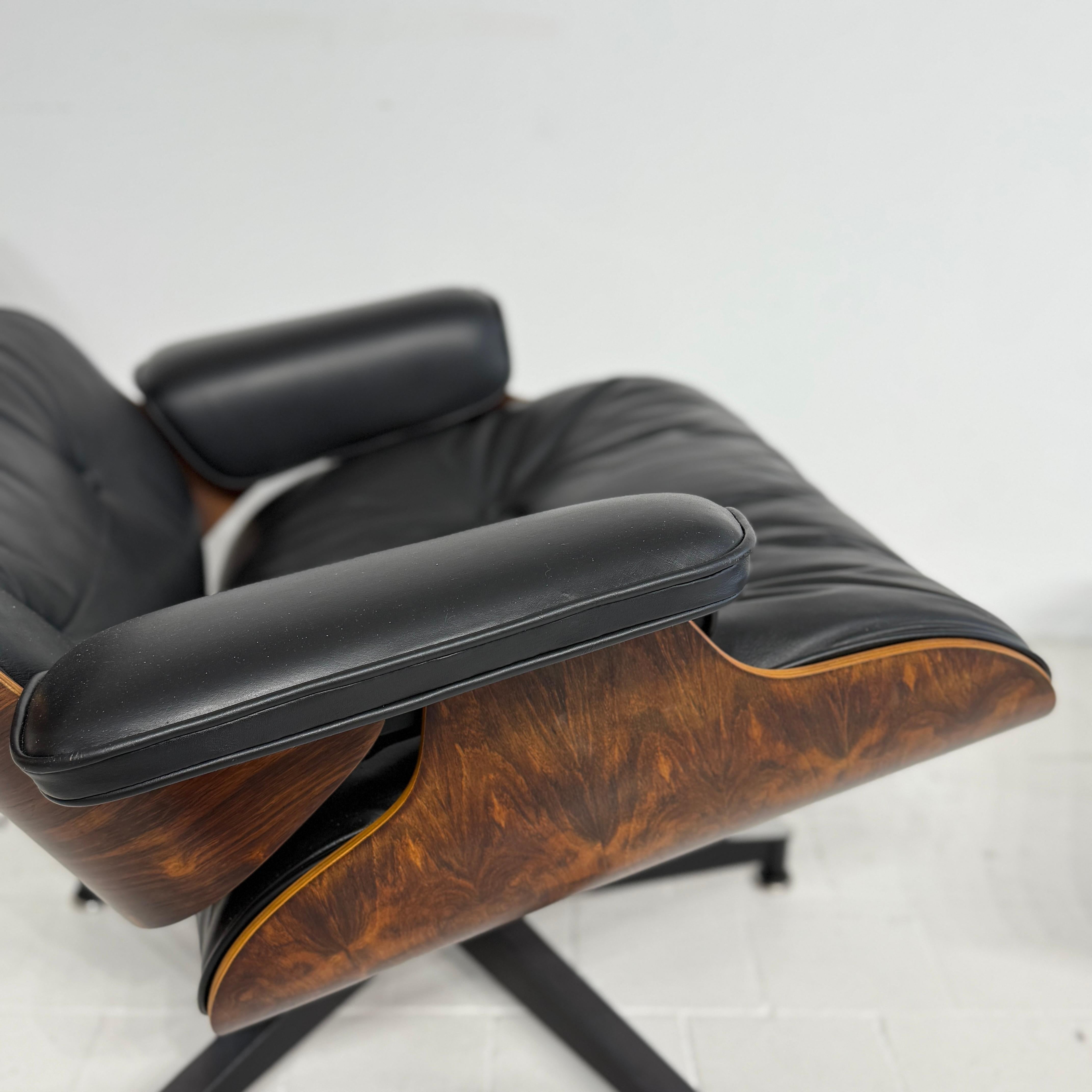 Herman Miller mid 70's Brazilian rosewood Eames lounge chair  670 671  in LONDON For Sale 3