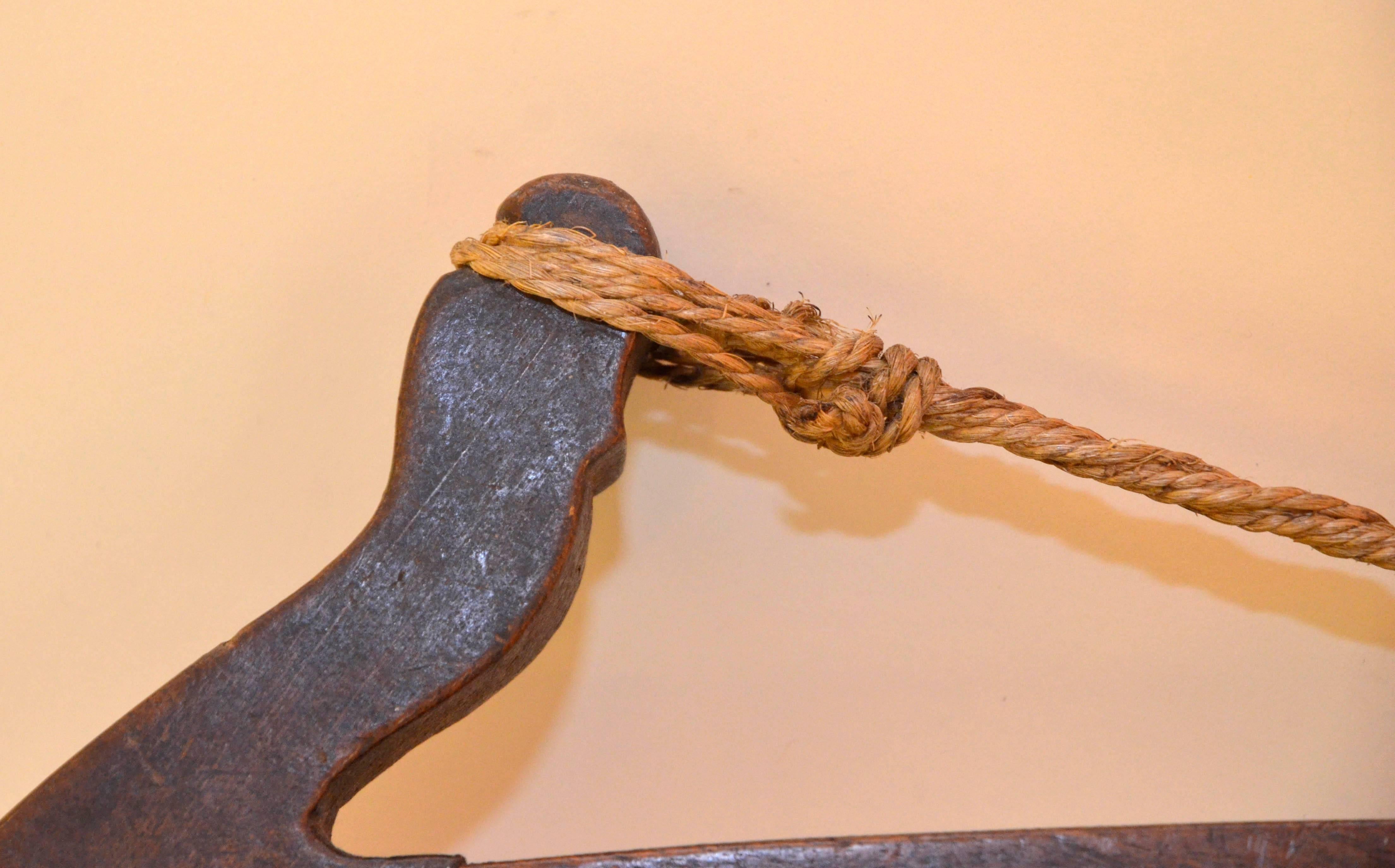 Early '800 Italian Antique Fruitwood Hacksaw for Wine Harvest In Good Condition For Sale In Milan, IT
