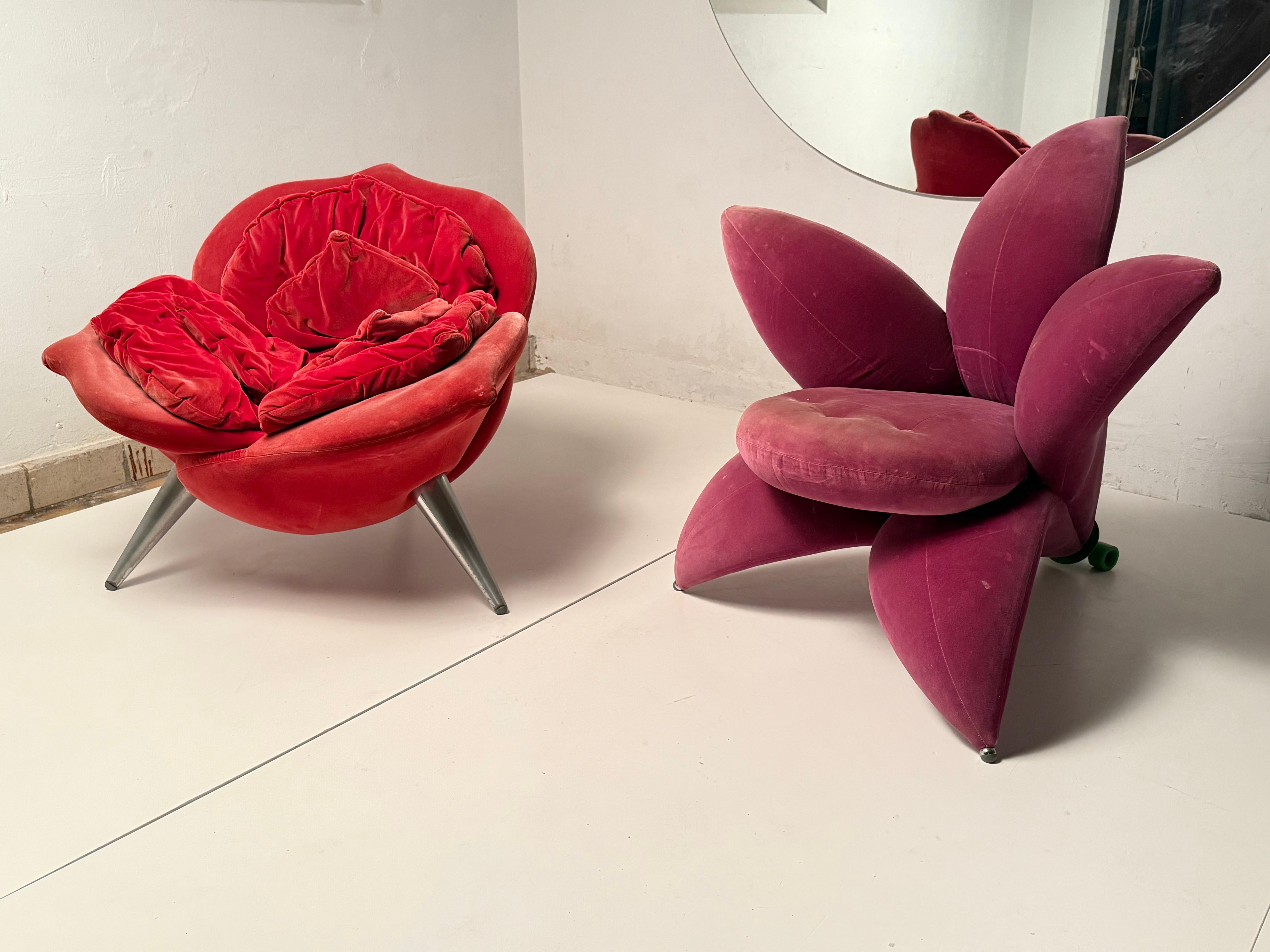Frühe 90er Jahre Produktion Getsuen & Rose Lounge Chairs Masanori Umeda für Edra Italien im Angebot 3