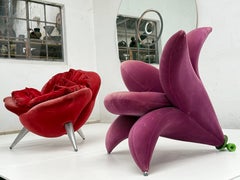 Early 90's Production Getsuen & Rose Lounge Chairs Masanori Umeda for Edra Italy