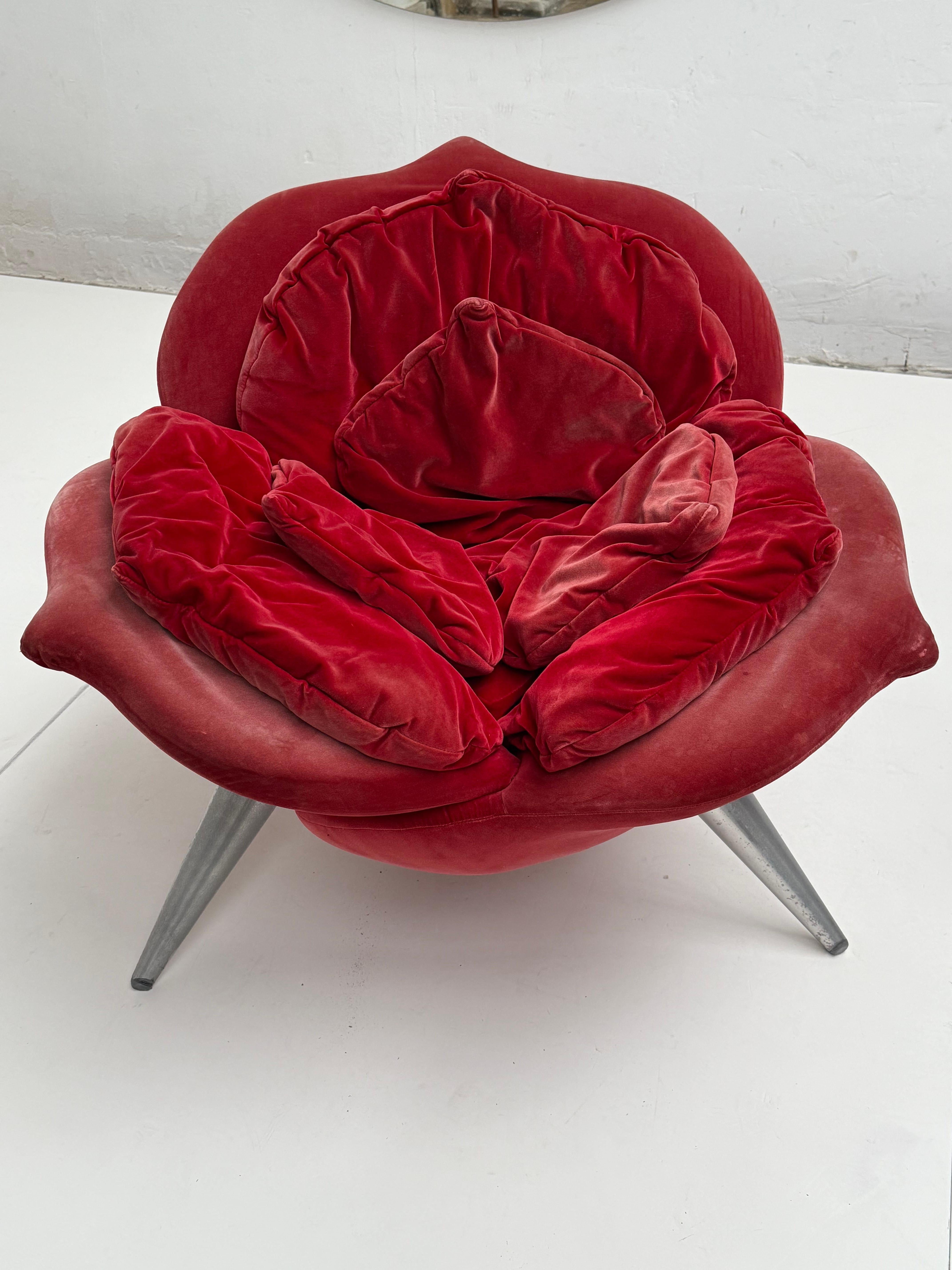 Frühe 90er Jahre Produktion Getsuen & Rose Lounge Chairs Masanori Umeda für Edra Italien (Aluminium) im Angebot