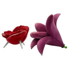 Frühe 90er Jahre Produktion Getsuen & Rose Lounge Chairs Masanori Umeda für Edra Italien