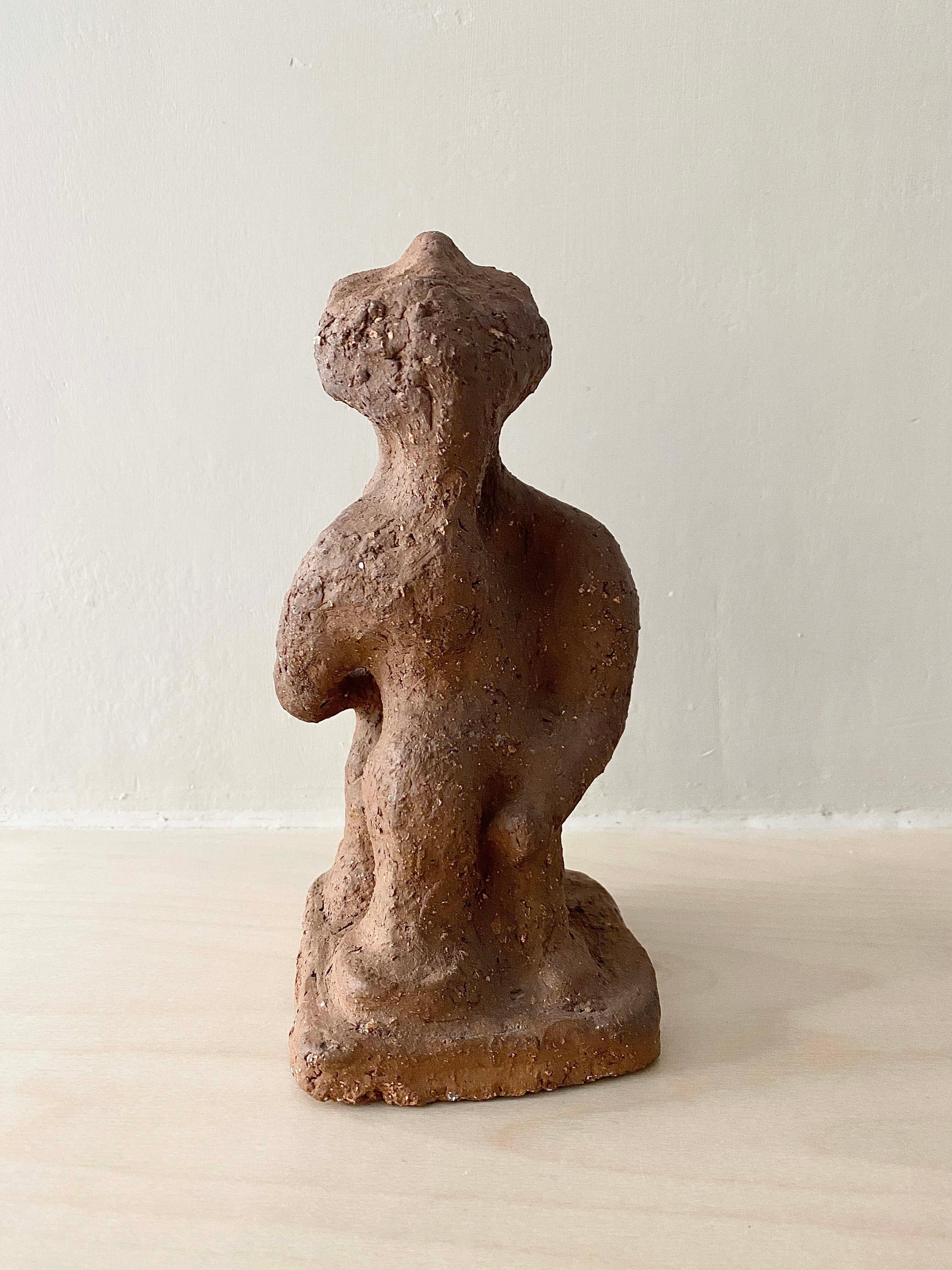 Mid-Century Modern Early abstract / biomorph ceramic sculpture, Henry Heerup For Sale