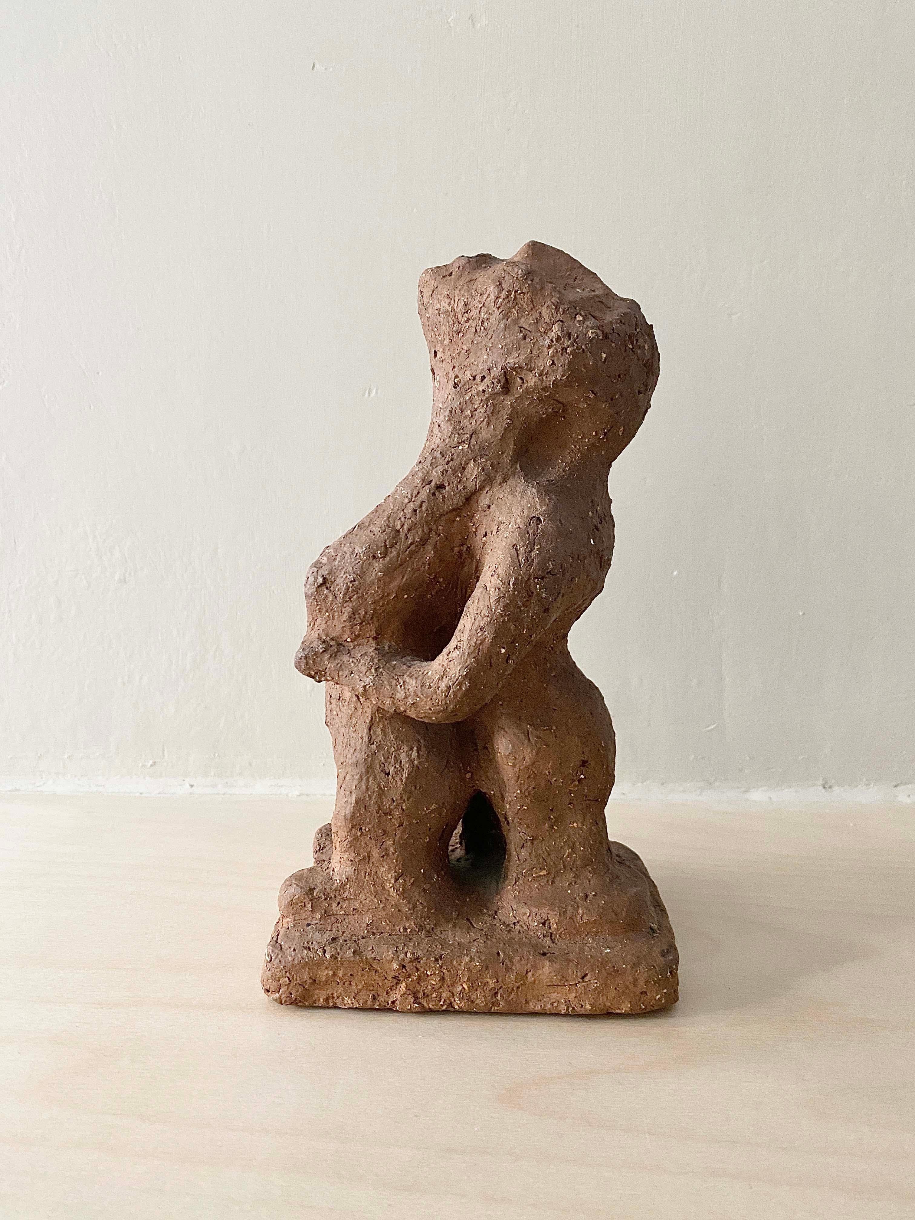 Néerlandais Sculpture en céramique abstraite/ biomorphe d'Henry Heerup en vente
