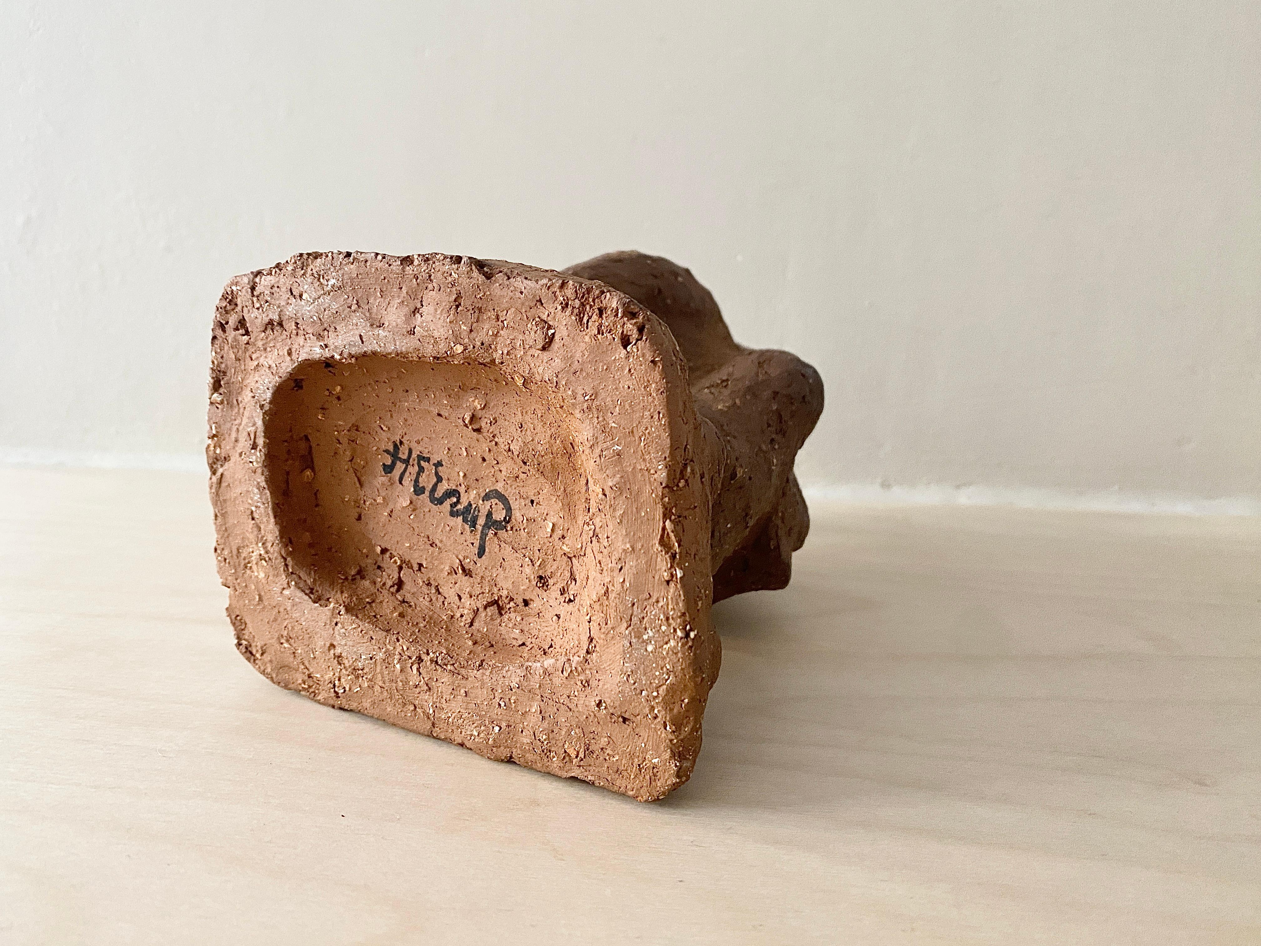 Ceramic Early abstract / biomorph ceramic sculpture, Henry Heerup For Sale