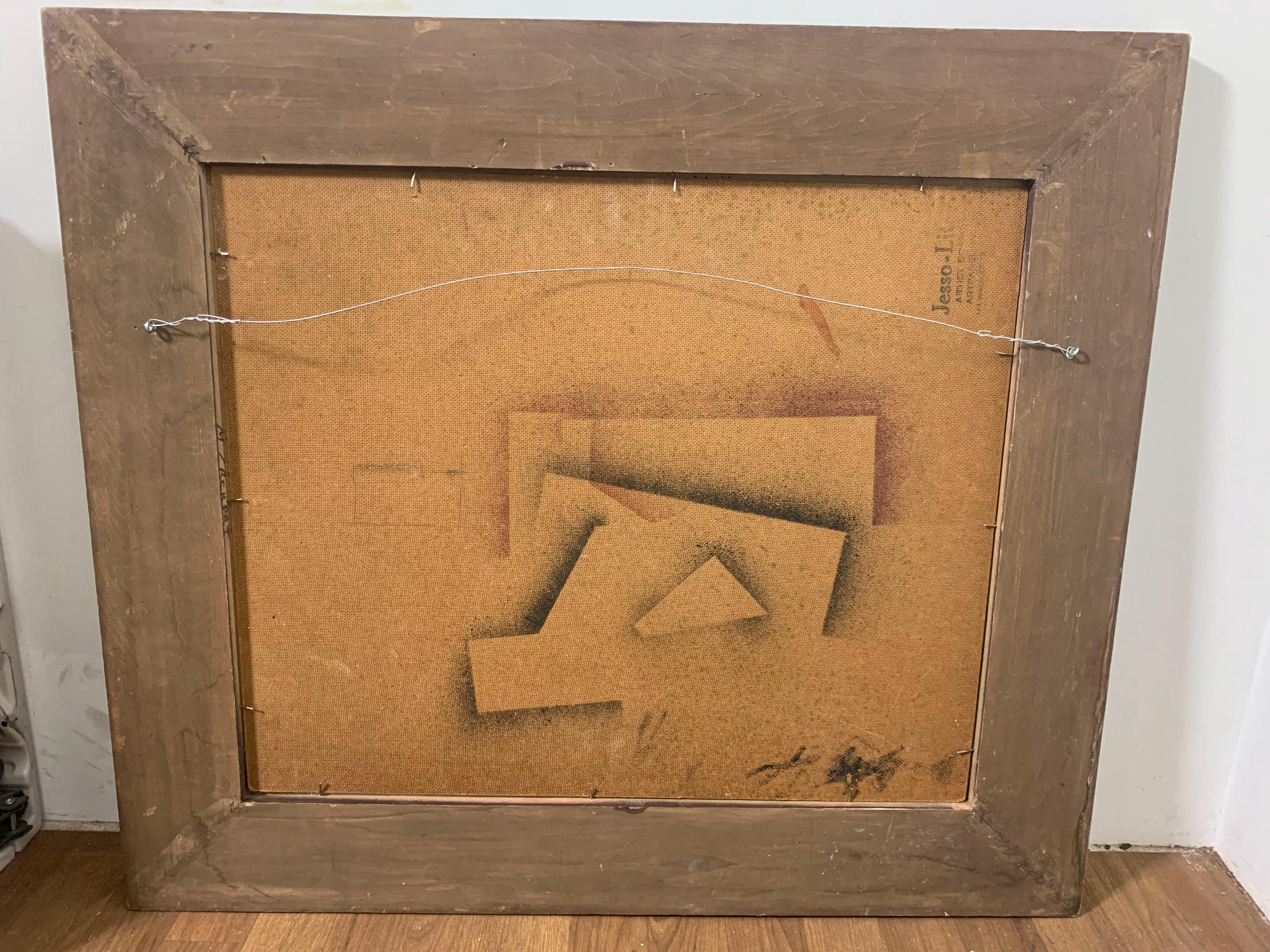 Early Abstract Expressionist Norman Gorbaty Oil Painting, circa 1950s For Sale 4
