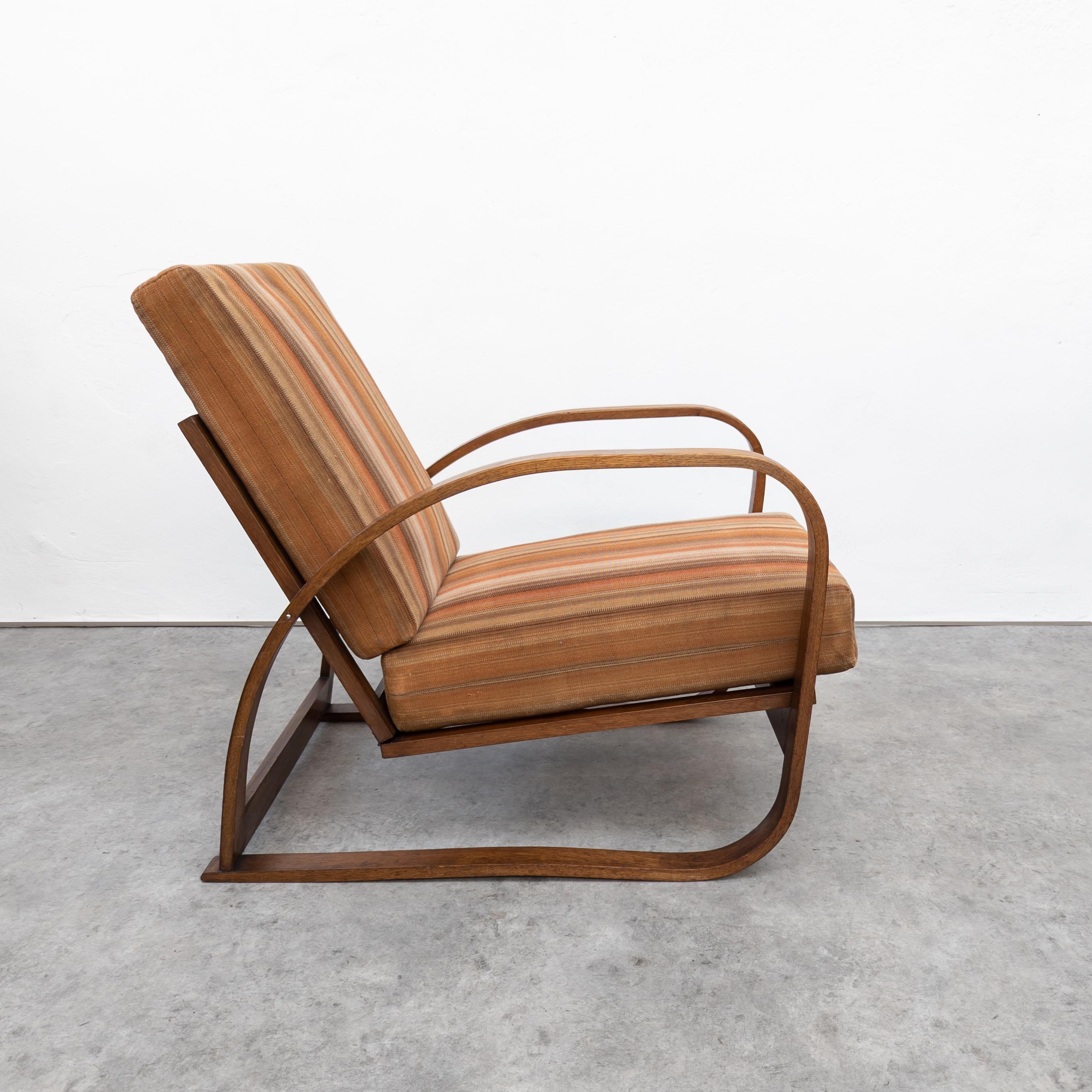 Czech Early Adjustable Lounge Chair by Jindrich Halabala for Up Zavody