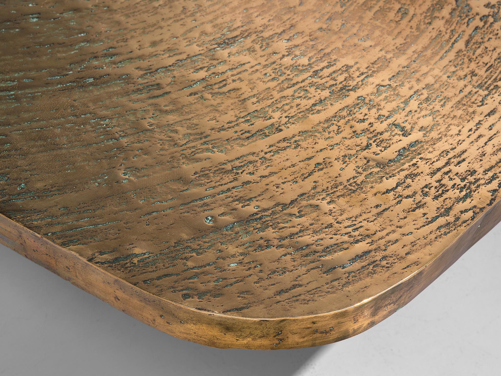 Early Ado Chale 'Goutte d'Eau' Coffee Table in Patinated Bronze 1