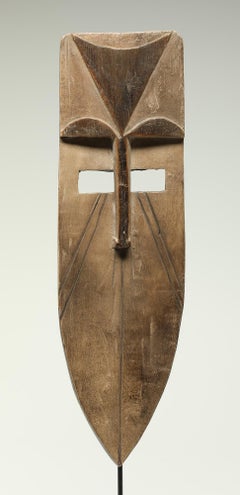 Early Afikpo Stylized Geometric Mask, with Long Face Nigeria, West Africa