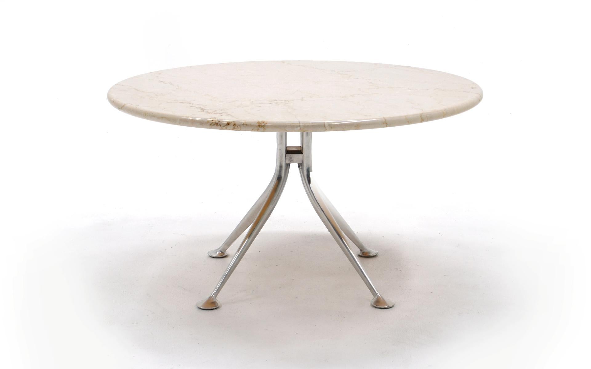 Alexander Girard for Herman Miller round marble table in very good condition. Only available for one year in 1967. This is an original production, not a reissue. Very good condition with signs of light use. No chips, cracks, or repairs. Ready to use.