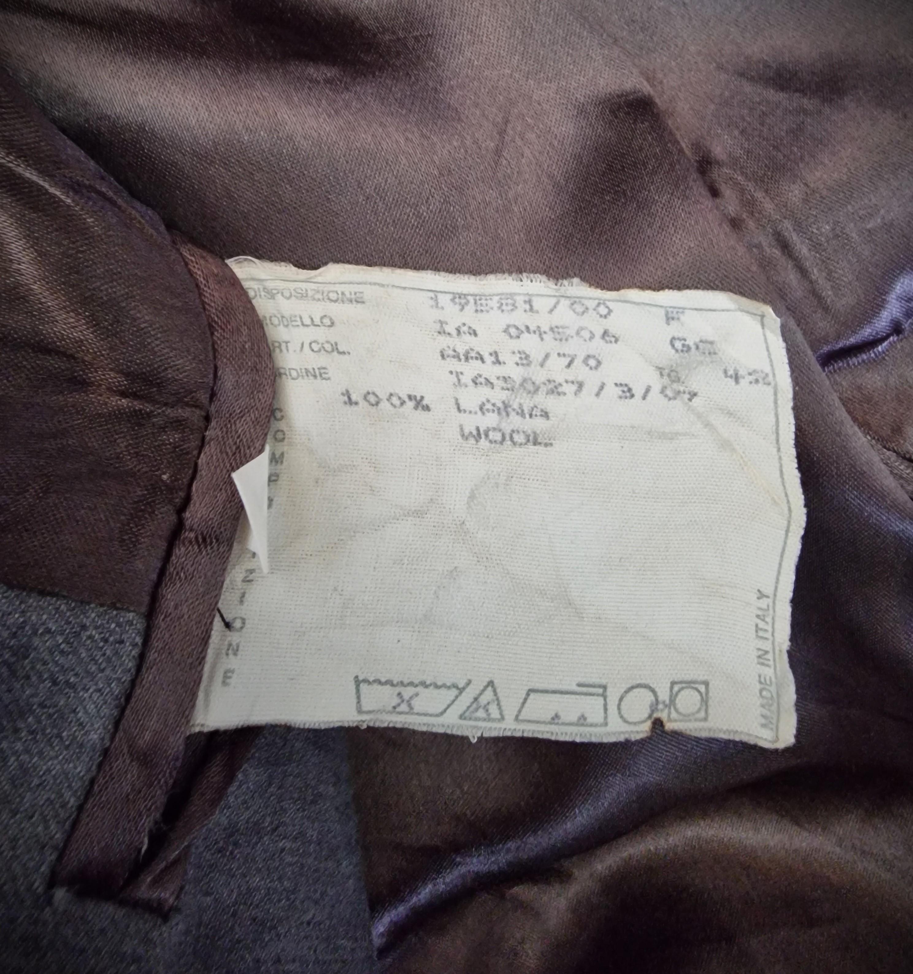 Early Alexander McQueen Grey Medium Wool Joan of Arc  Men Women Blazer Jacket For Sale 12