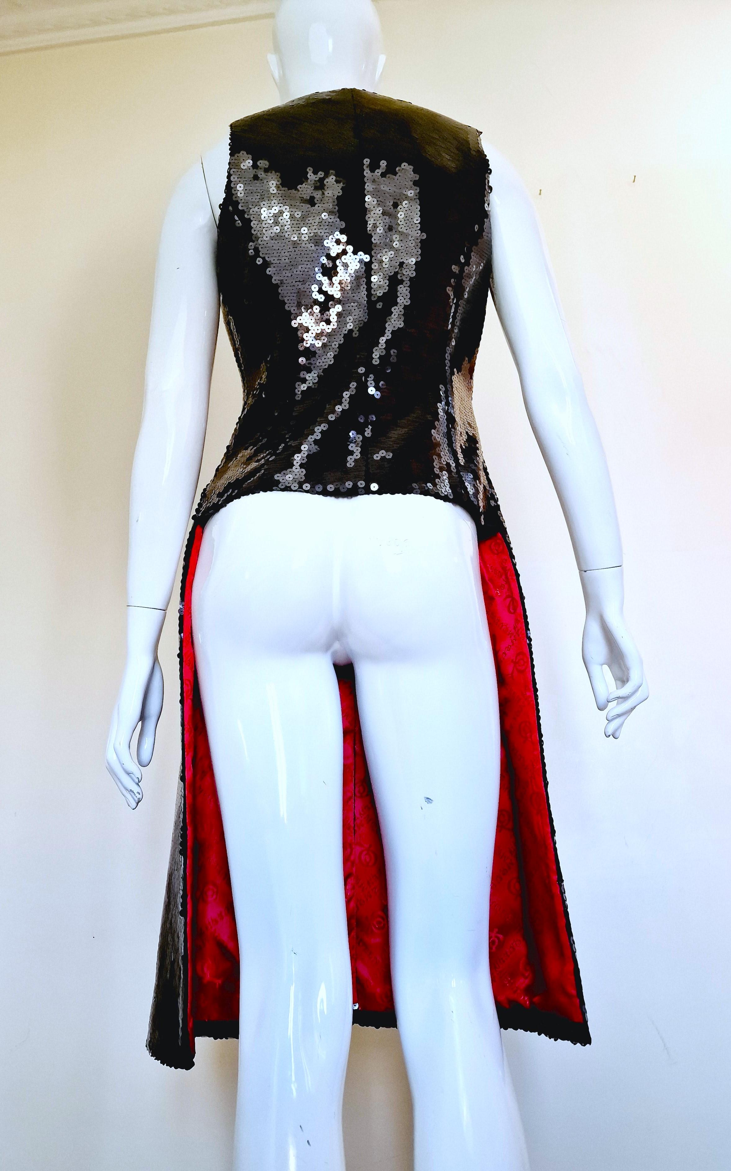 Früher Alexander McQueen Joan Of Arc 1998 F/ W Pailletten Glittermantel Jacke  Kleid im Angebot 5