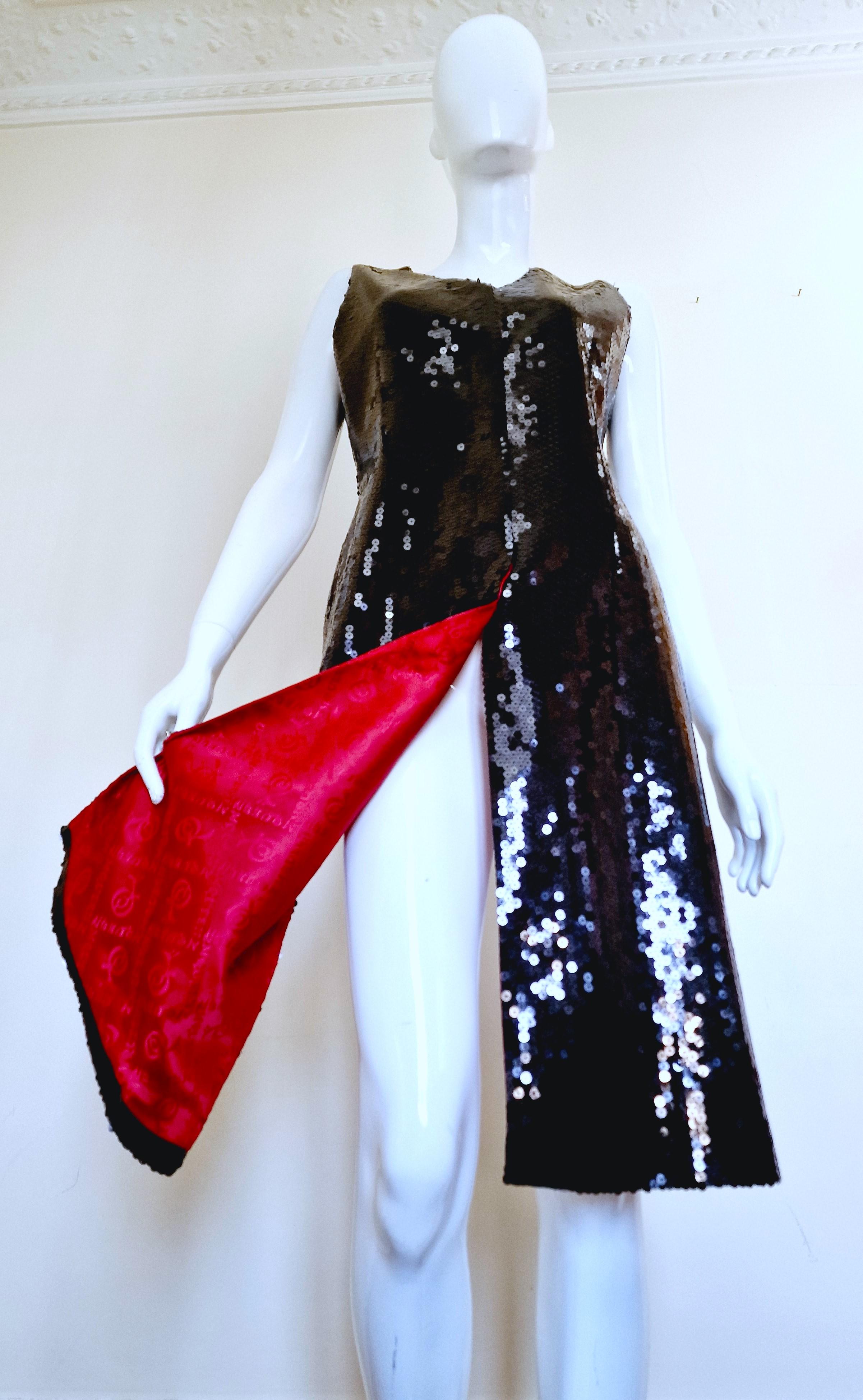 Early Alexander McQueen Joan Of Arc 1998 F/ W Sequin Glitter Coat Jacket  Dress For Sale 9