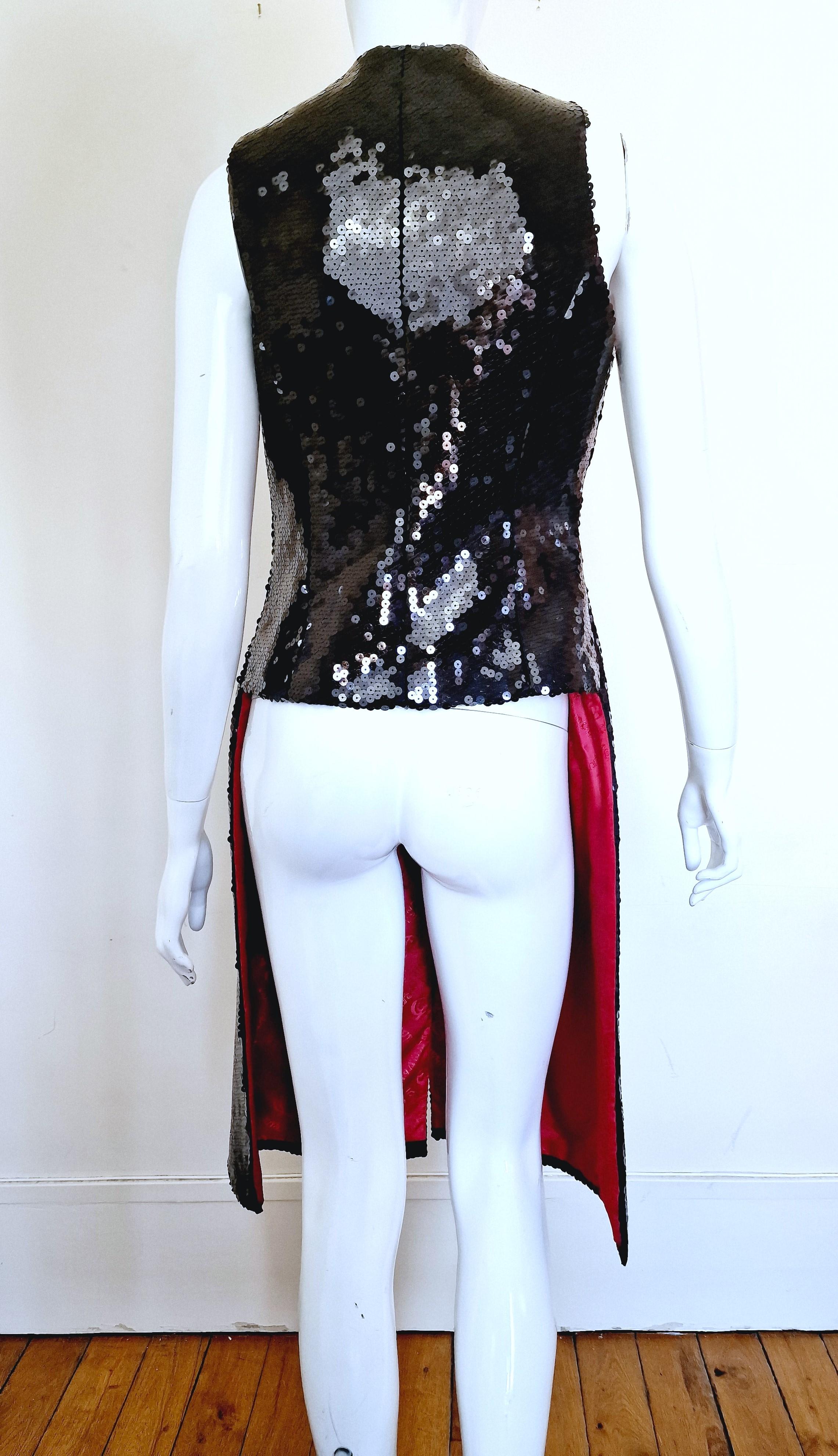 Early Alexander McQueen Joan Of Arc 1998 F/ W Sequin Glitter Coat Jacket  Dress In Excellent Condition For Sale In PARIS, FR