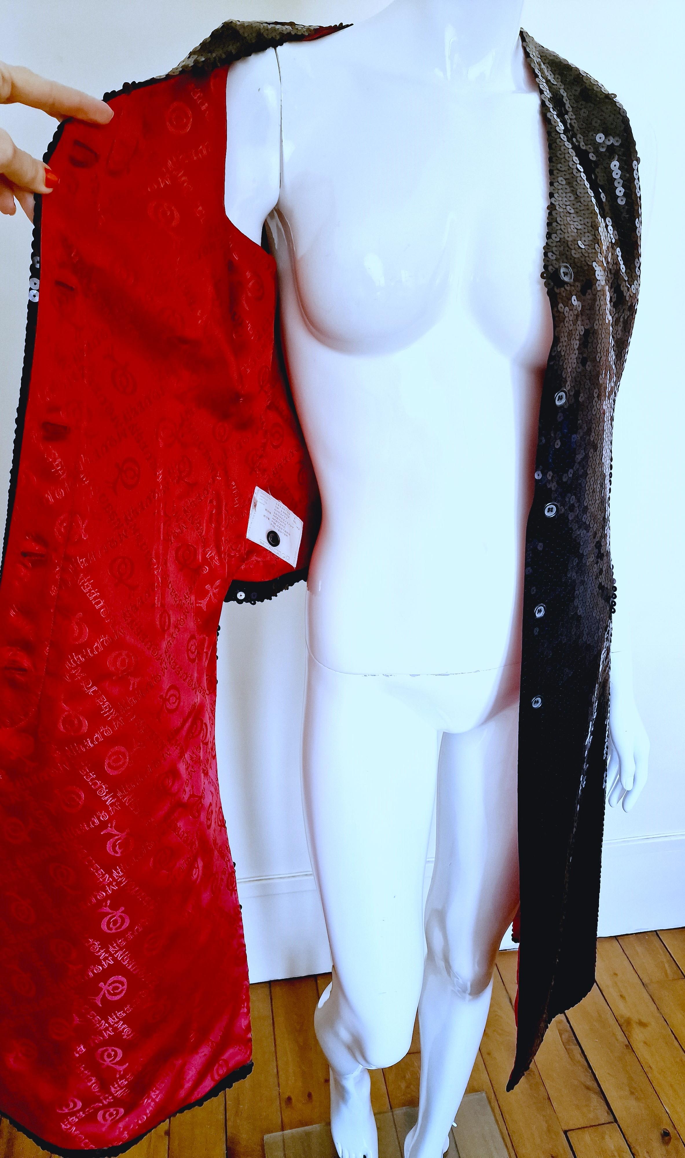 Early Alexander McQueen Joan Of Arc 1998 F/ W Sequin Glitter Coat Jacket  Dress For Sale 1