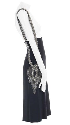 Early Alexander McQueen Runway Sarabande 2007 SS Rhinestone Suspender Dress