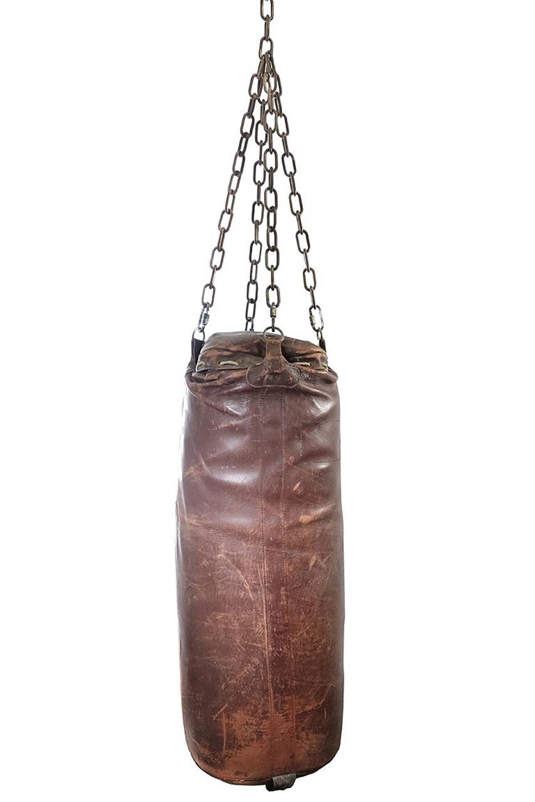Early All Leather Heavy Punching Bag at 1stdibs