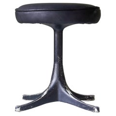 Vintage Mid Century Modern Early Aluminum George Nelson Pedestal Swag Leg Stool