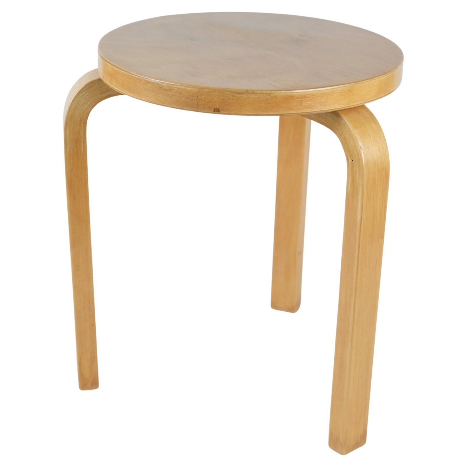 Early Alvar Aalto 3-legged Stool Model 60 In Birch, Artek 1930s