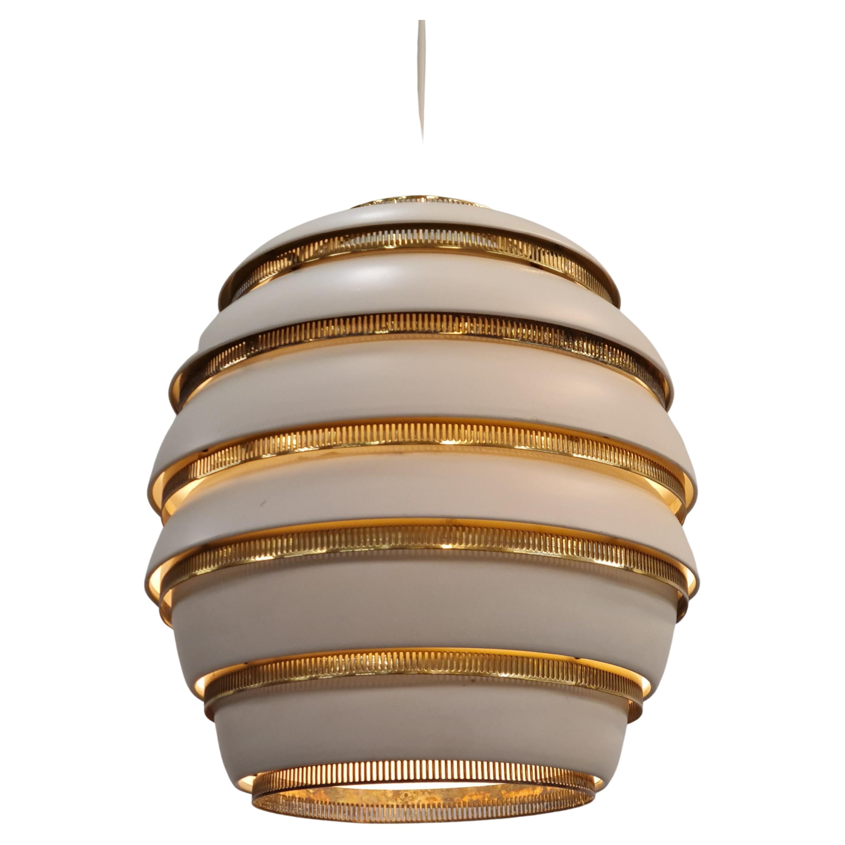 Early Alvar Aalto A332 "Beehive" Pendant by Valaistustyö