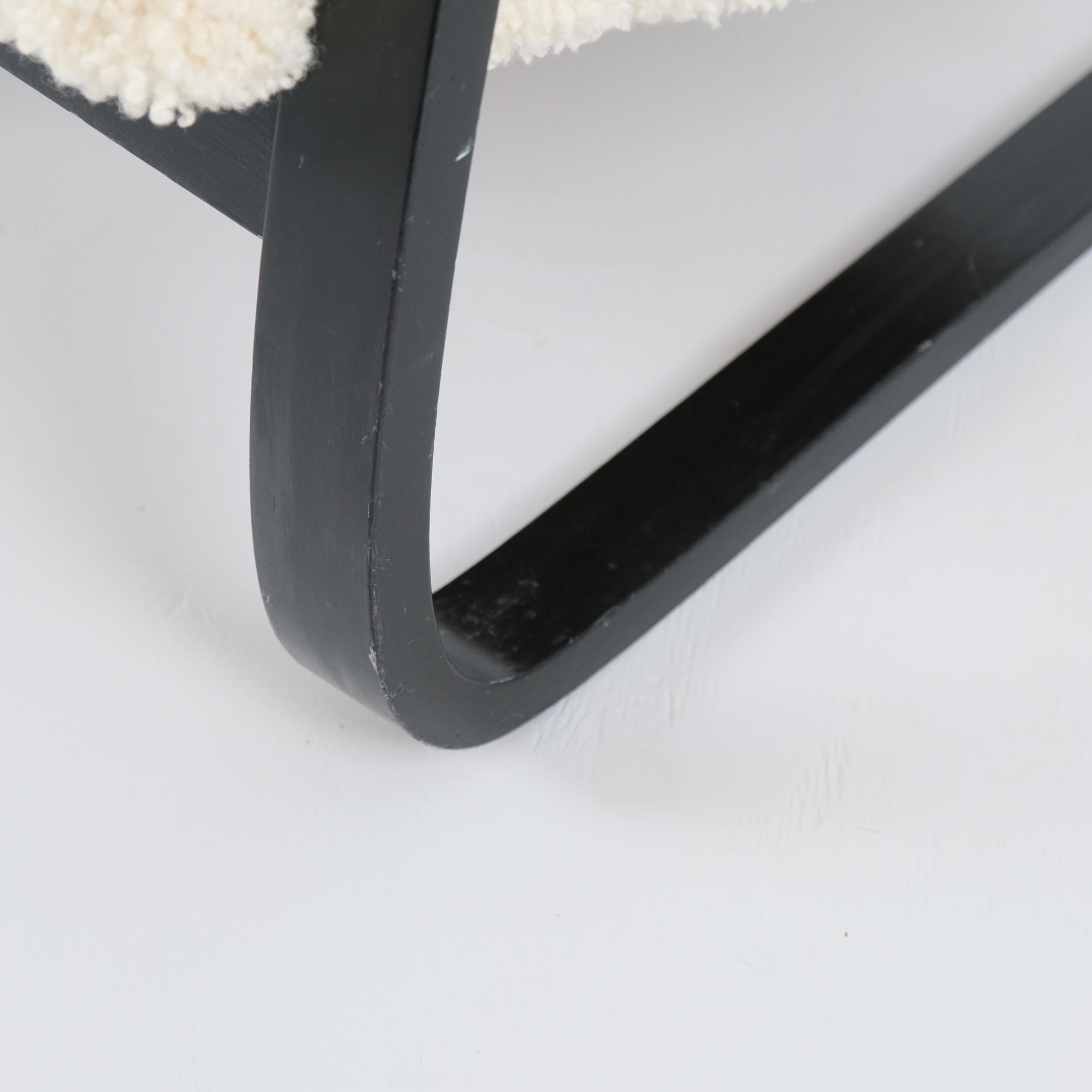 Poltrona Alvar Aalto Modello 401 in pelle di pecora bianca, Artek anni '40 In condizioni buone in vendita a Helsinki, FI