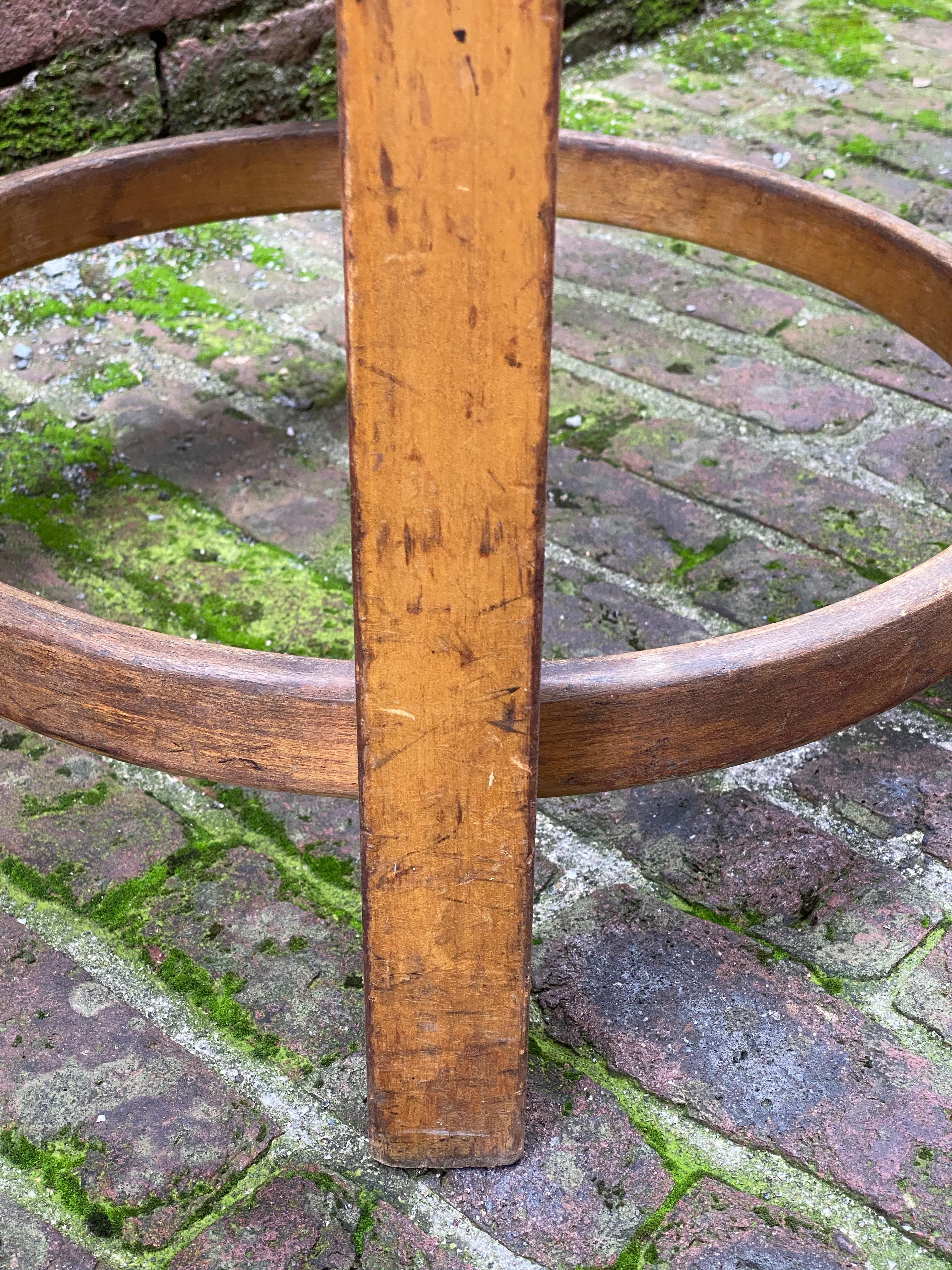 Early Alvar Aalto Bentwood Stool In Fair Condition For Sale In Garnerville, NY