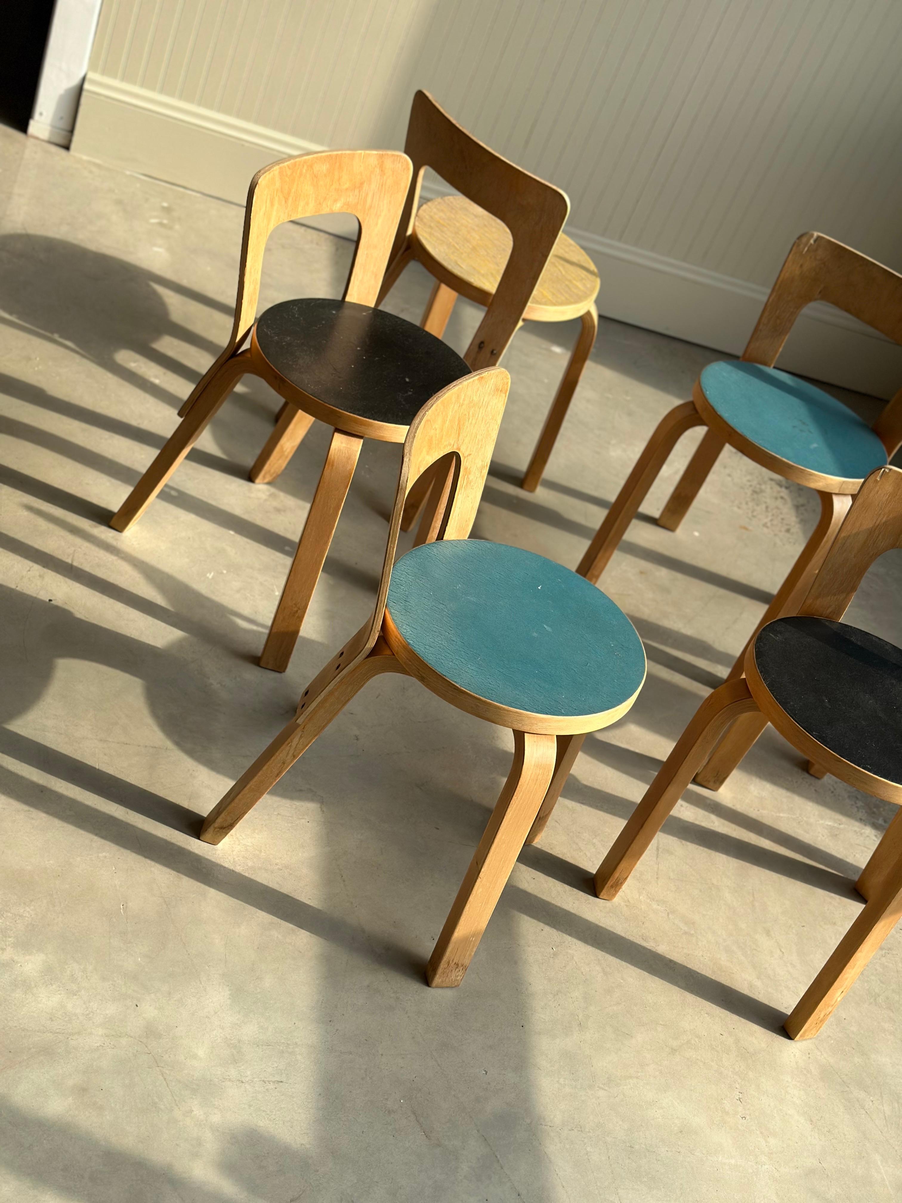 Juego de comedor temprano Alvar Aalto S.1940 Moderno de mediados de siglo en venta