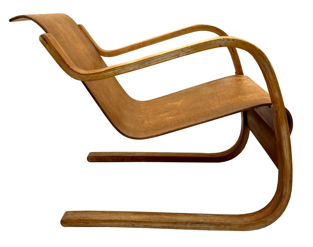 20ième siècle Chaise en contreplaqué stratifié Alvar Aalto+Aalto nr. 31 d'époque en vente
