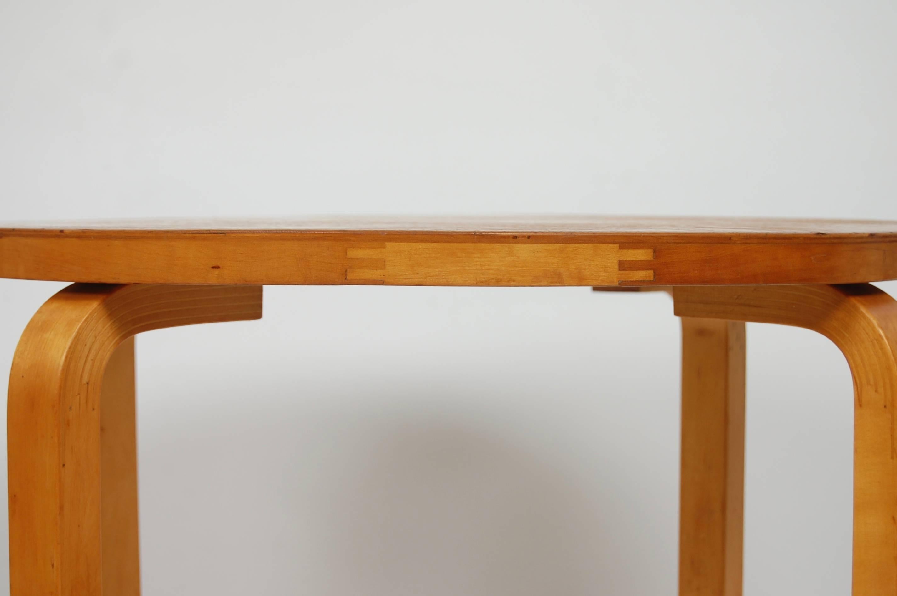 Early Production Alvar Aalto Side Table by Finmar Scandinavian Modern In Good Condition In San Francisco, CA