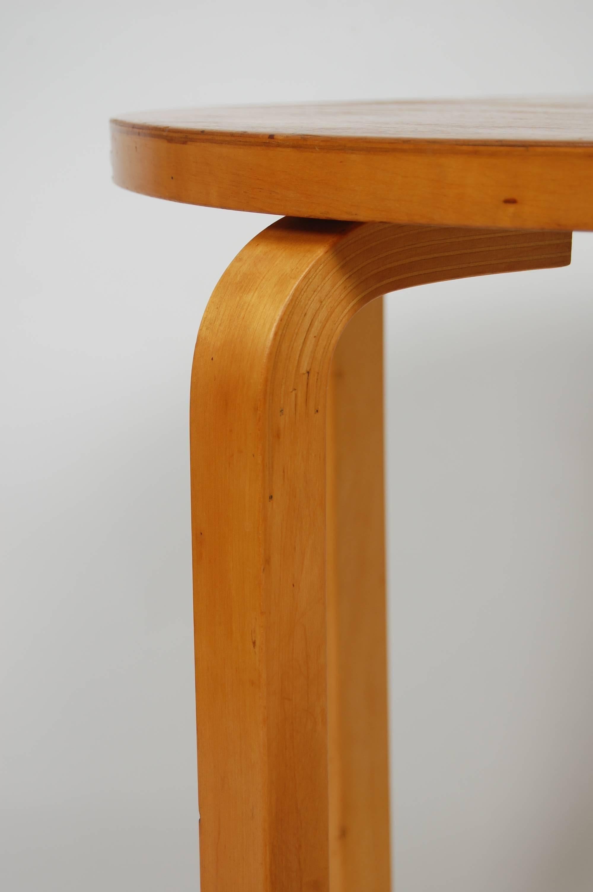 Mid-20th Century Early Production Alvar Aalto Side Table by Finmar Scandinavian Modern