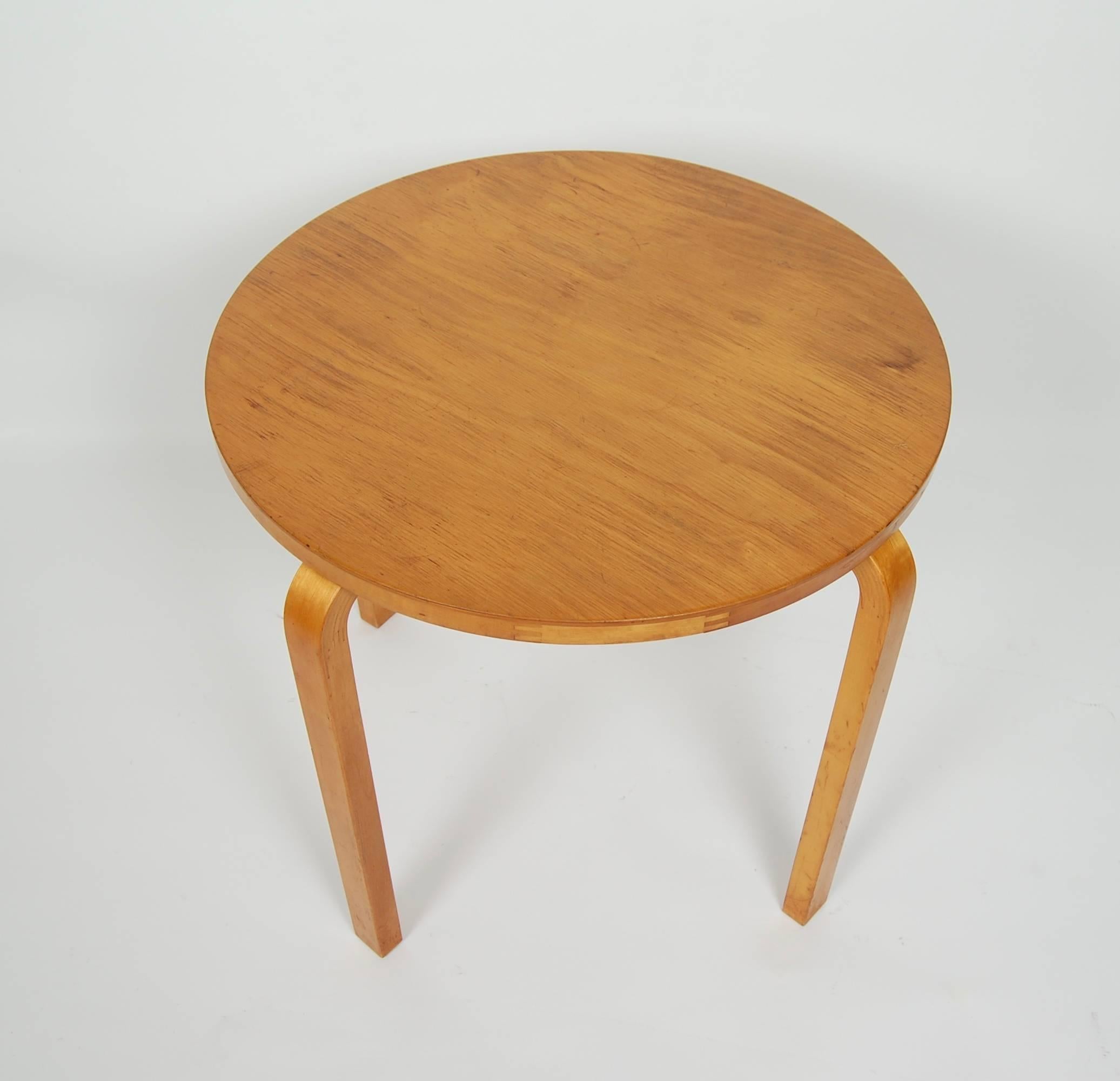 Early Production Alvar Aalto Side Table by Finmar Scandinavian Modern 1