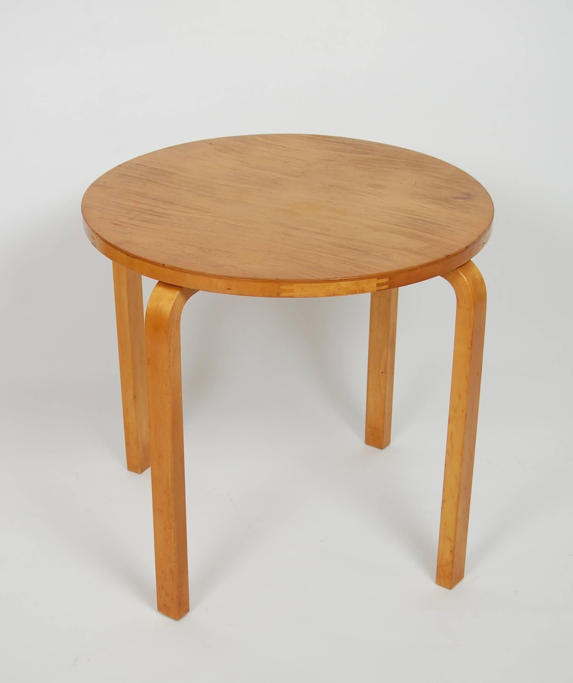 Early Production Alvar Aalto Side Table by Finmar Scandinavian Modern 2