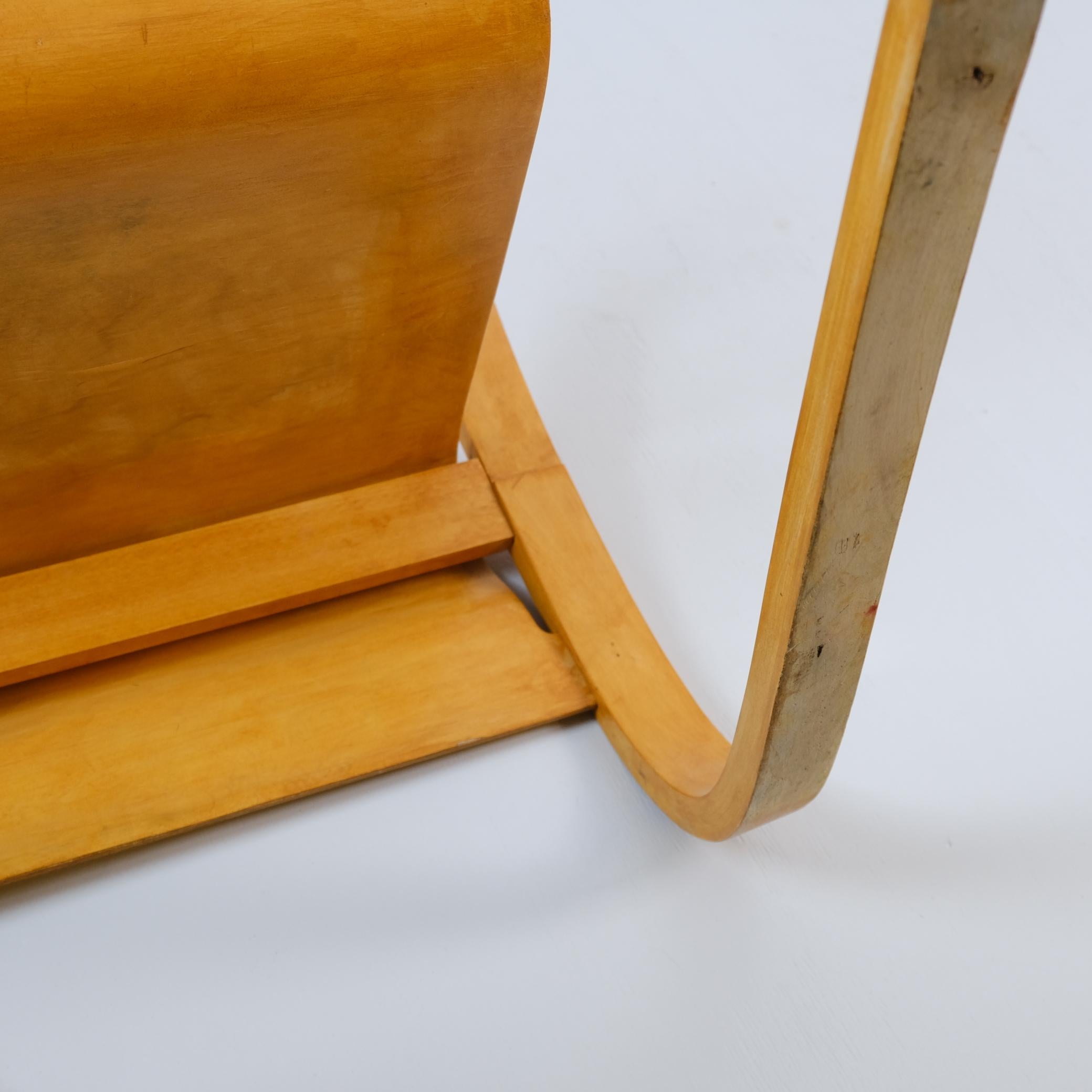 Early Alvar Aalto Spring Chair Model 42, contreplaqué courbé et bouleau, Artek 1950s en vente 2
