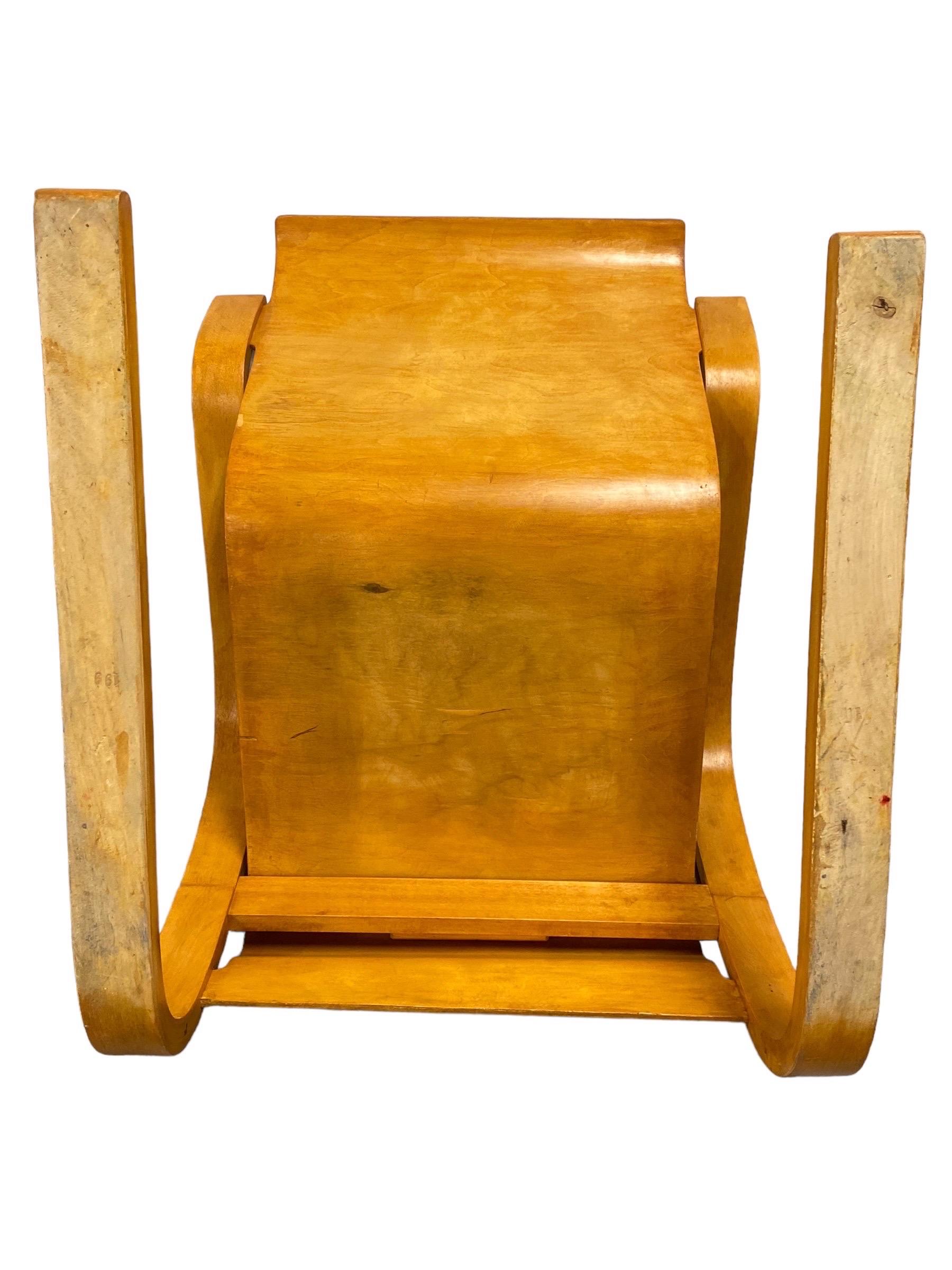 Sedia a molla modello 42 di Alvar Aalto, compensato curvato e betulla, Artek anni '50 in vendita 6