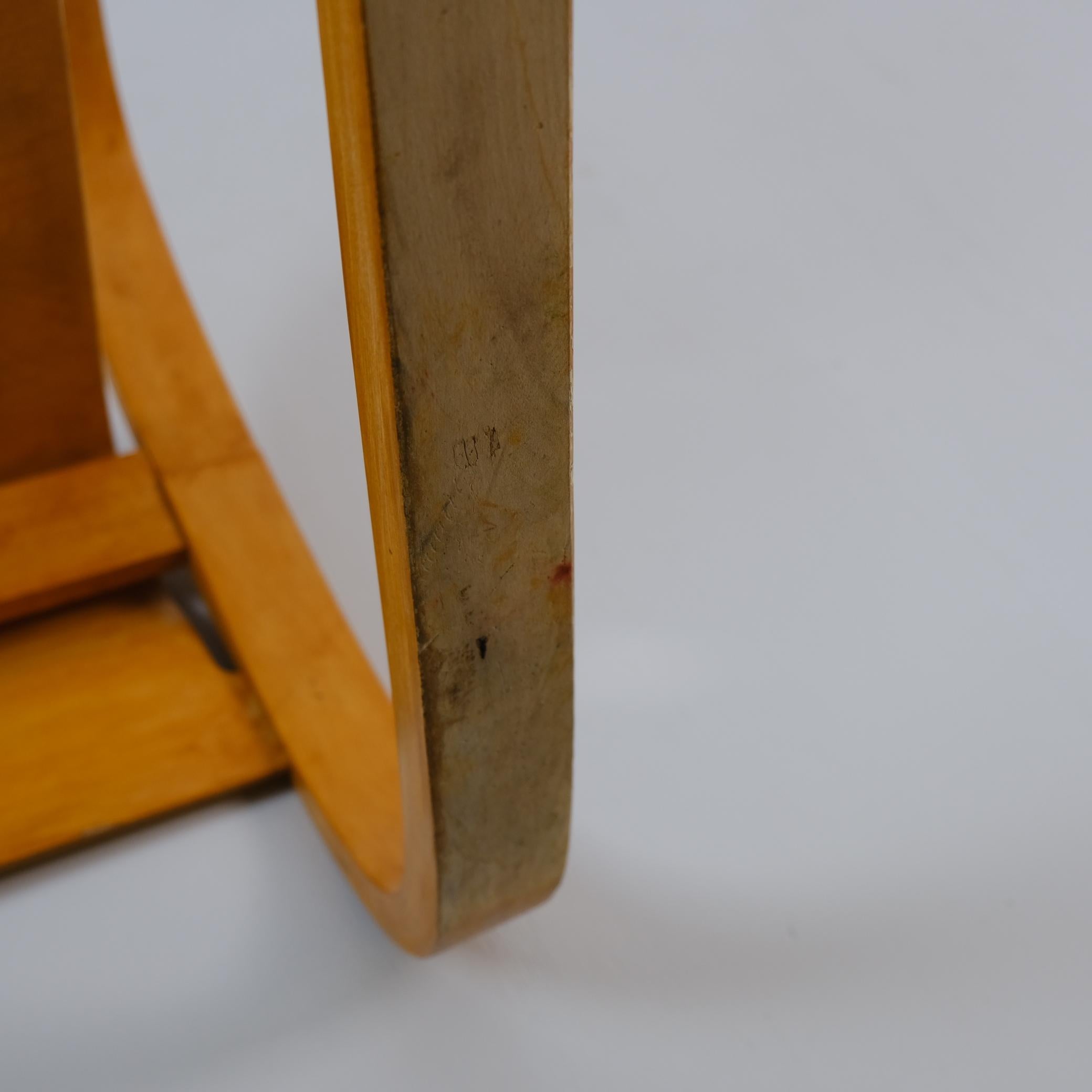 Early Alvar Aalto Spring Chair Model 42, contreplaqué courbé et bouleau, Artek 1950s en vente 1