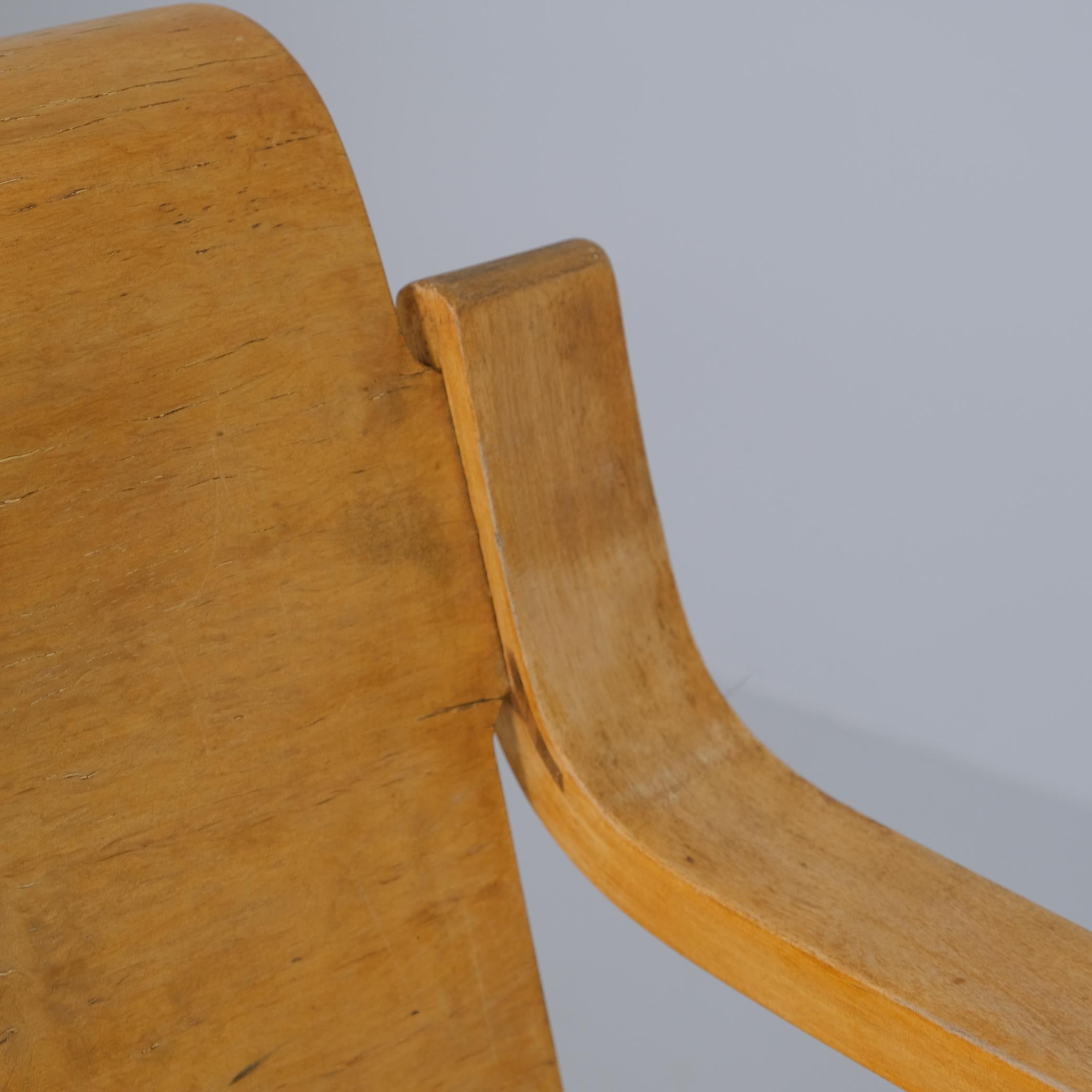 Early Alvar Aalto Spring Chair Model 42, Silver Birch and Birch, Artek 1950s en vente 4